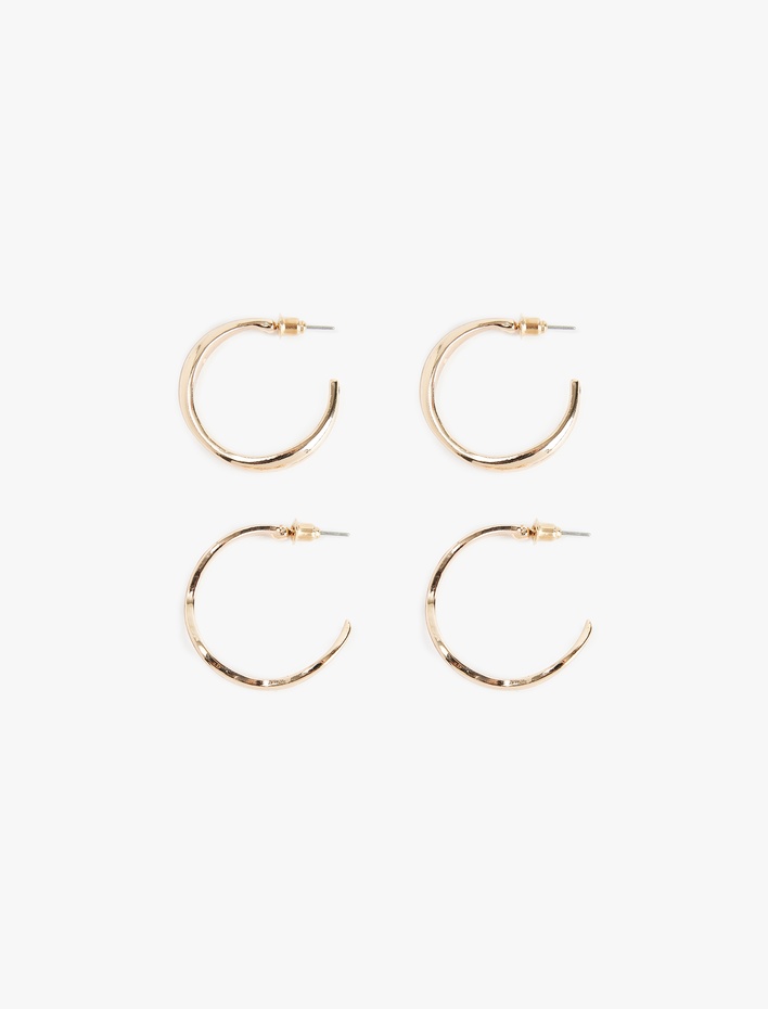 Kadın 2'li Halka Küpe Seti