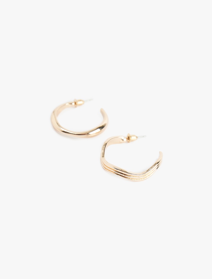 Kadın 2'li Halka Küpe Seti