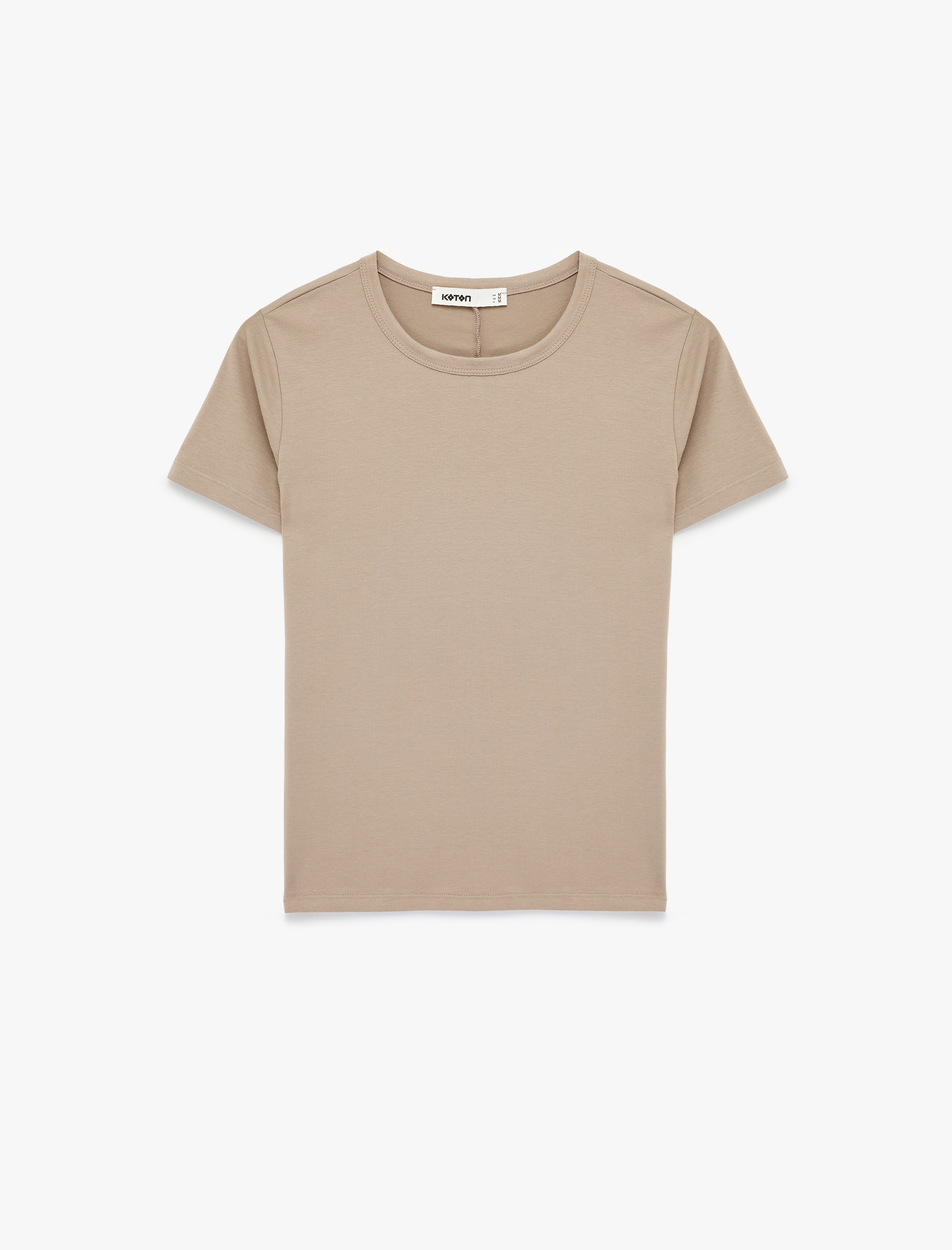   Pamuklu Slim Fit Kısa Kollu Bisiklet Yaka Basic Tişört