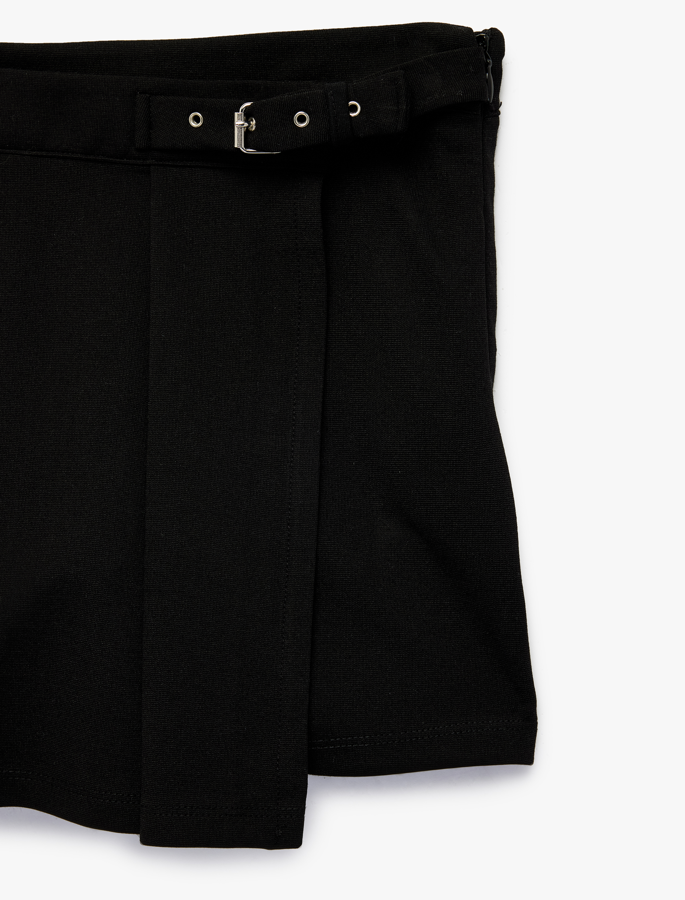  Kız Çocuk Viskon Karışımlı Toka Detaylı Pileli Etek