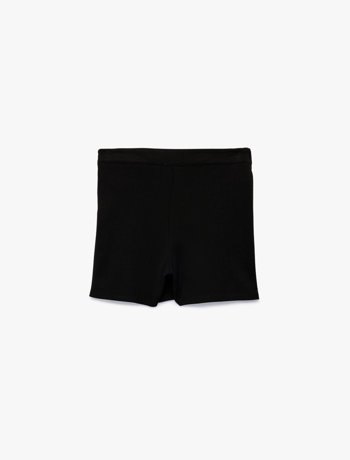 Kız Çocuk Viskon Karışımlı Toka Detaylı Pileli Etek