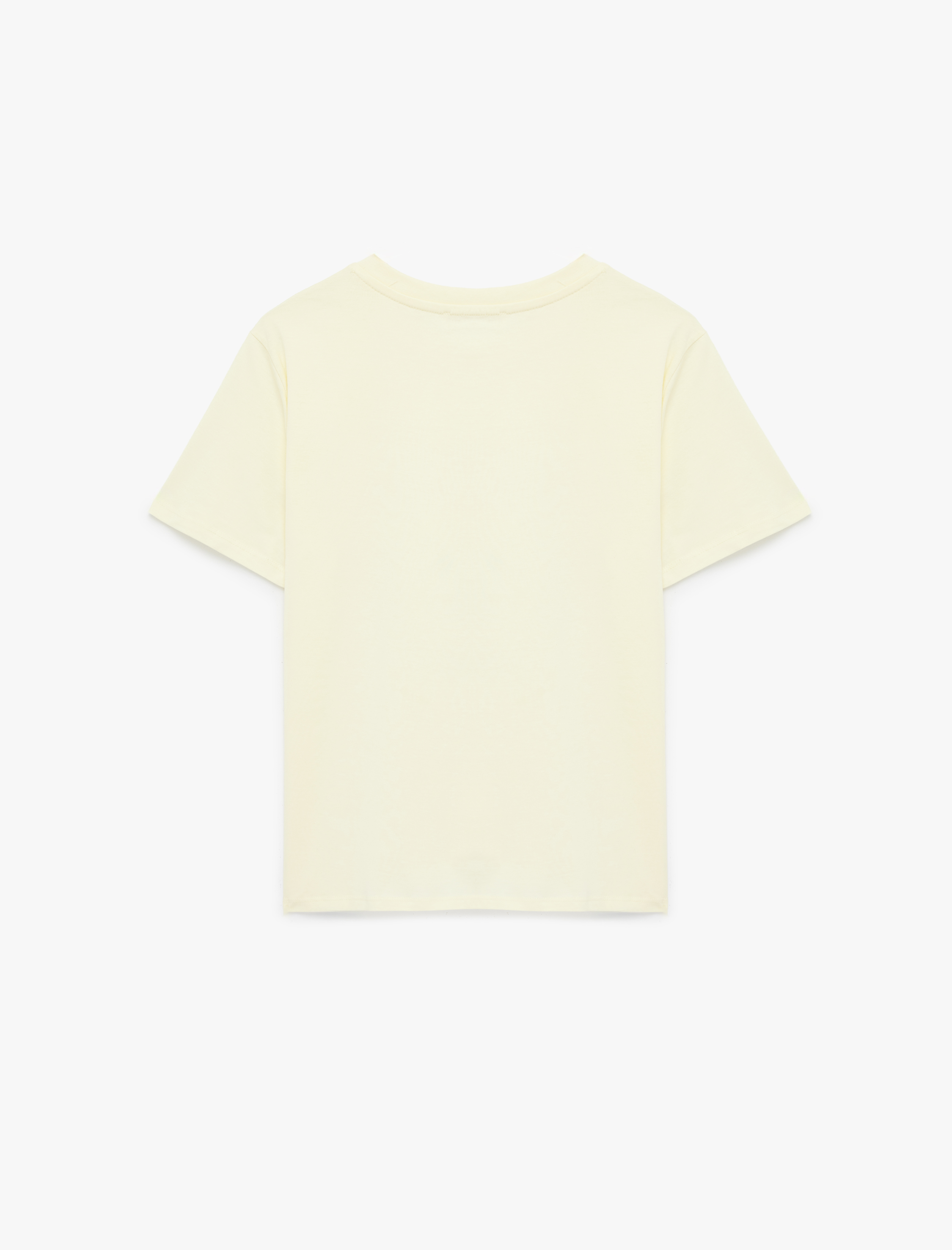   Kısa Kollu Bisiklet Yaka Pamuklu Köpek Baskılı Tişört