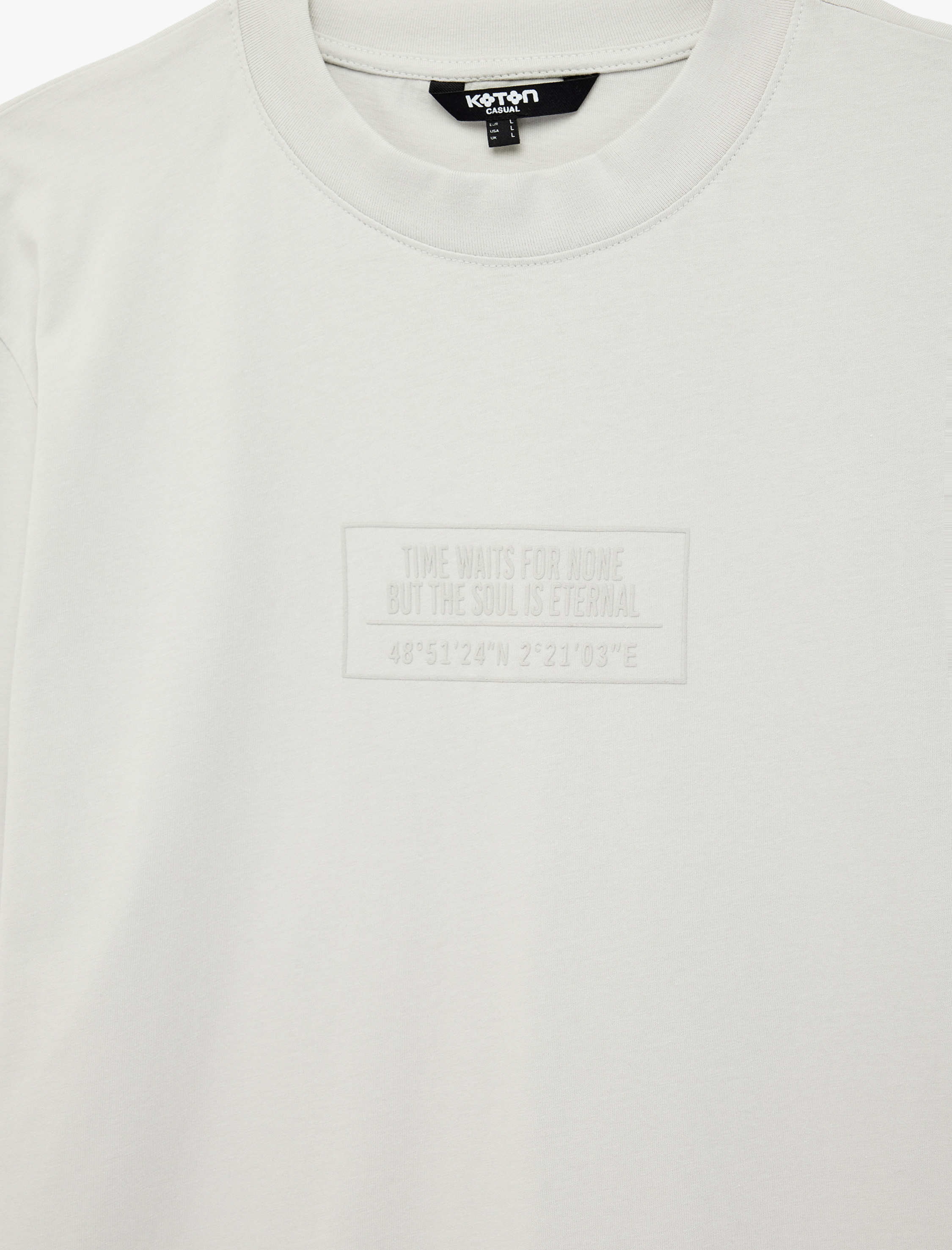   Regular Fit Kısa Kollu Pamuklu Bisiklet Yaka Baskılı Tişört