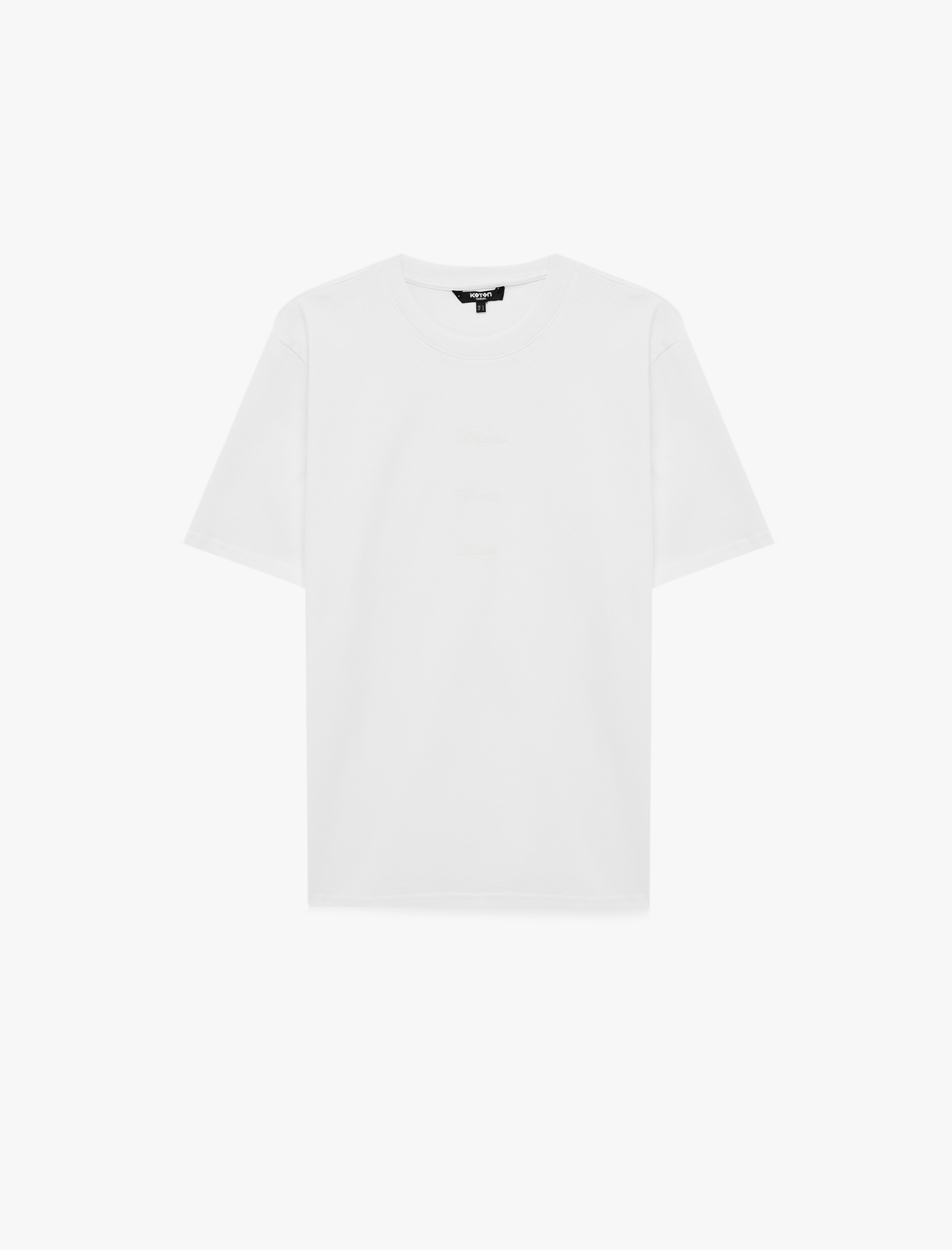   Regular Fit Bisiklet Yaka Pamuklu Baskılı Kısa Kollu Tişört