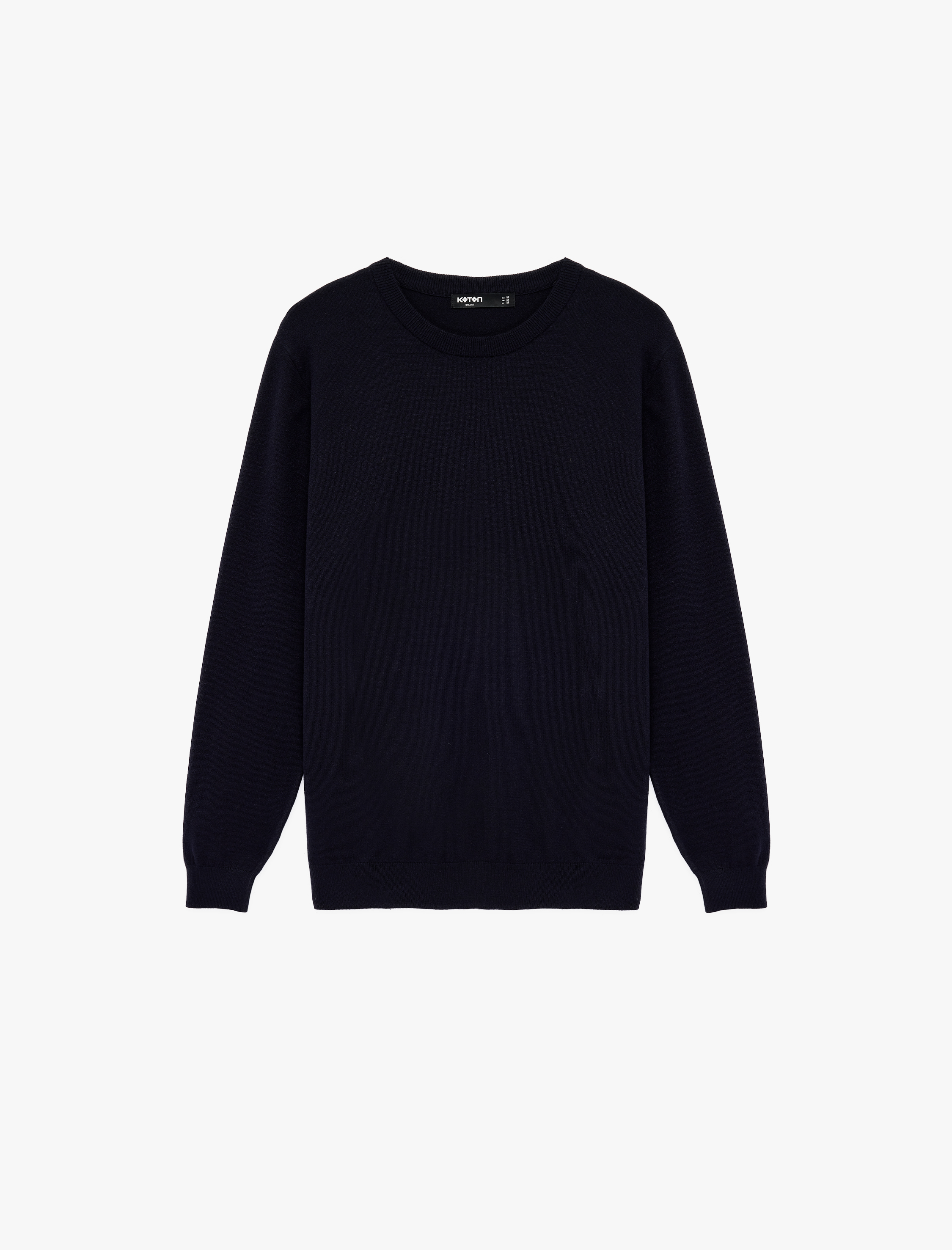   Regular Fit Uzun Kollu Bisiklet Yaka Basic Triko Kazak