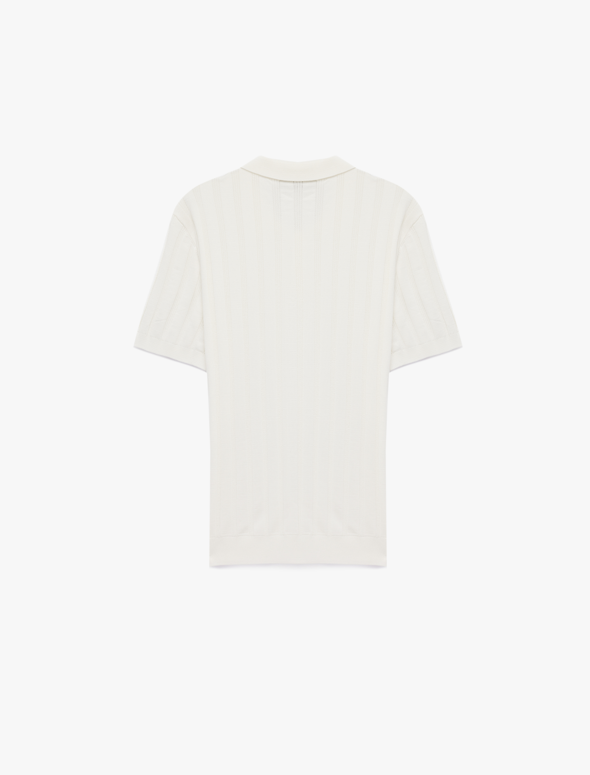   Regular Fit Kısa Kollu Dokulu Düğmeli Polo Yaka Triko Tişört