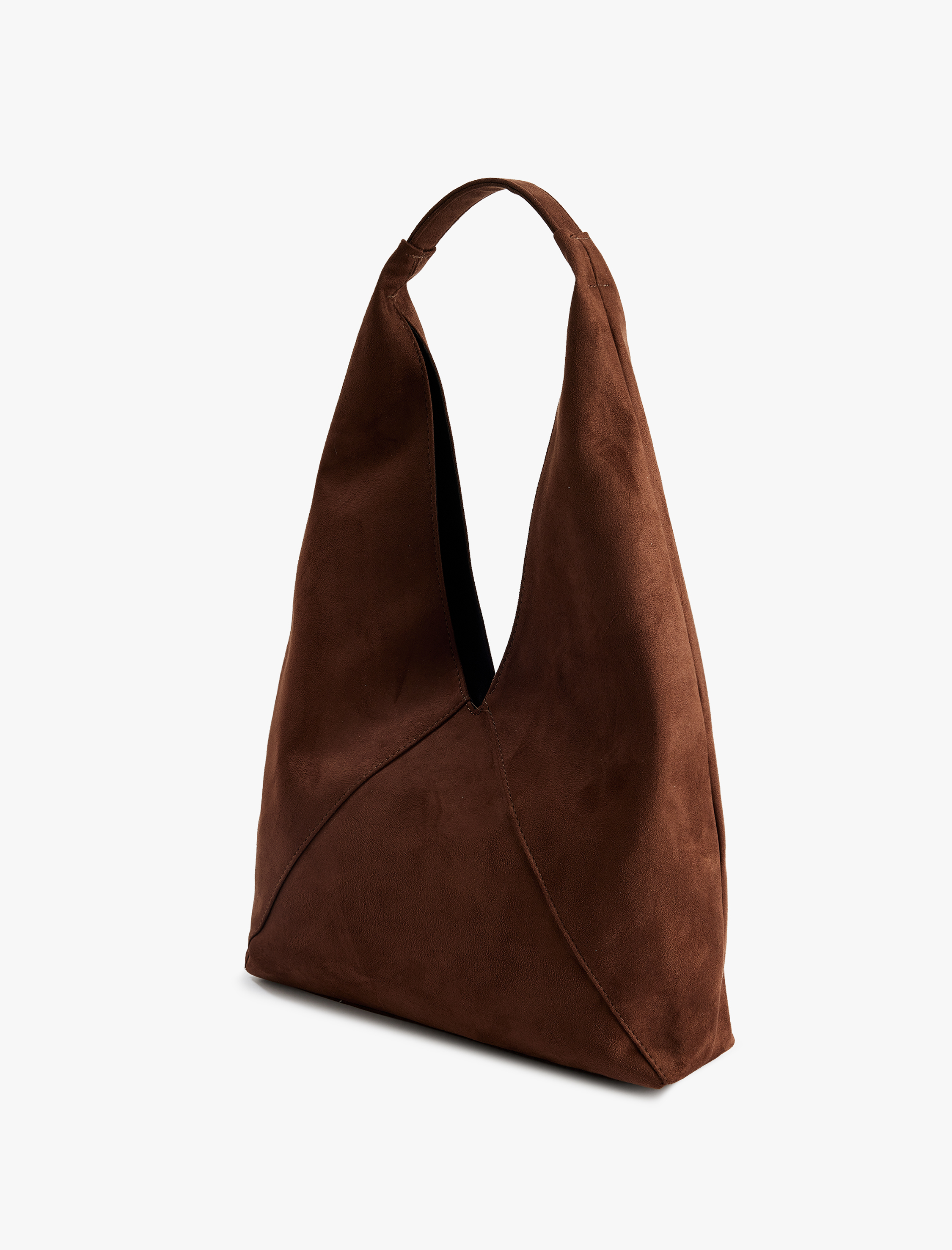  Kadın Süet Görünümlü Asimetrik Omuz Çantası