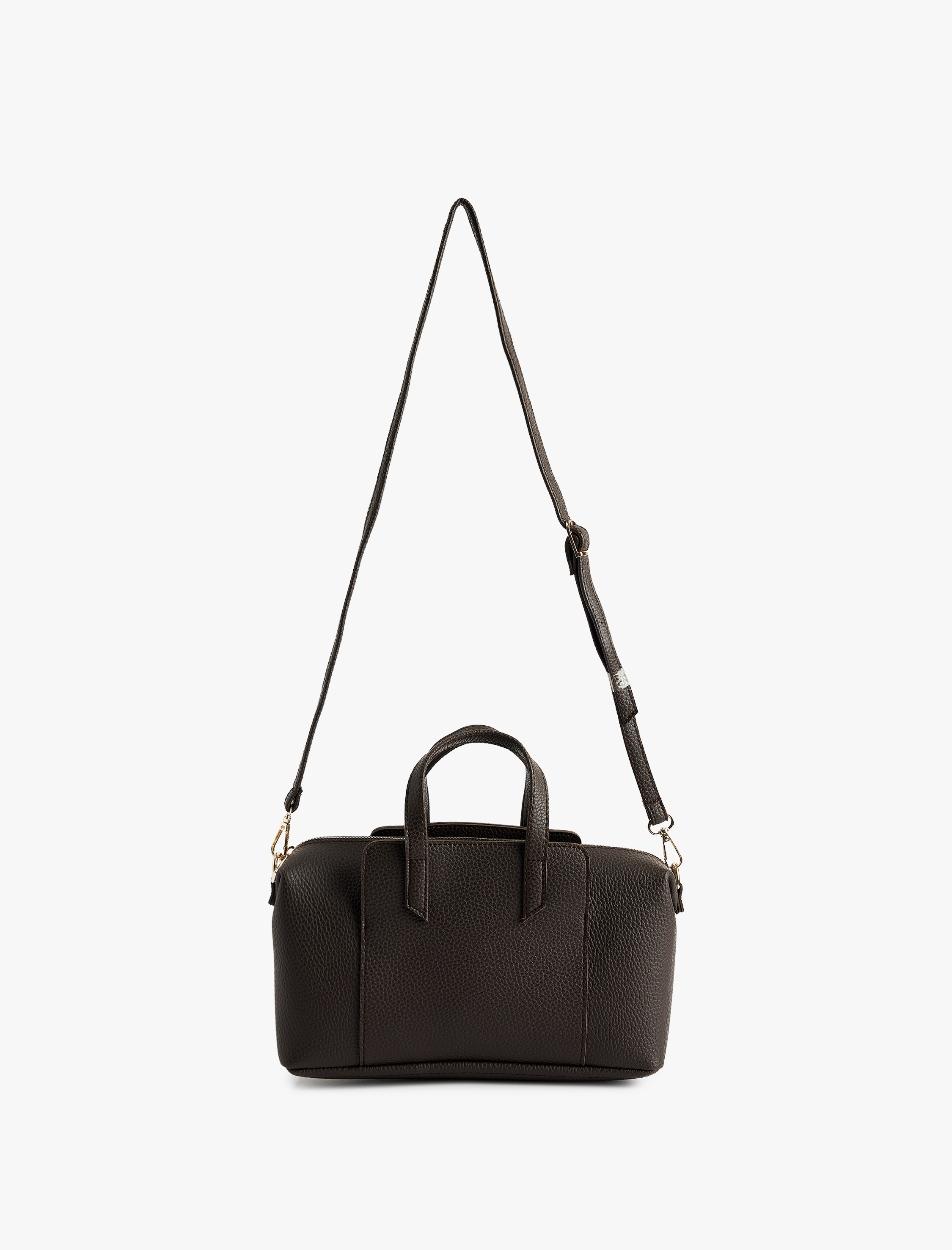  Kadın Suni Deri Saplı Fermuarlı Askılı Çapraz Çanta