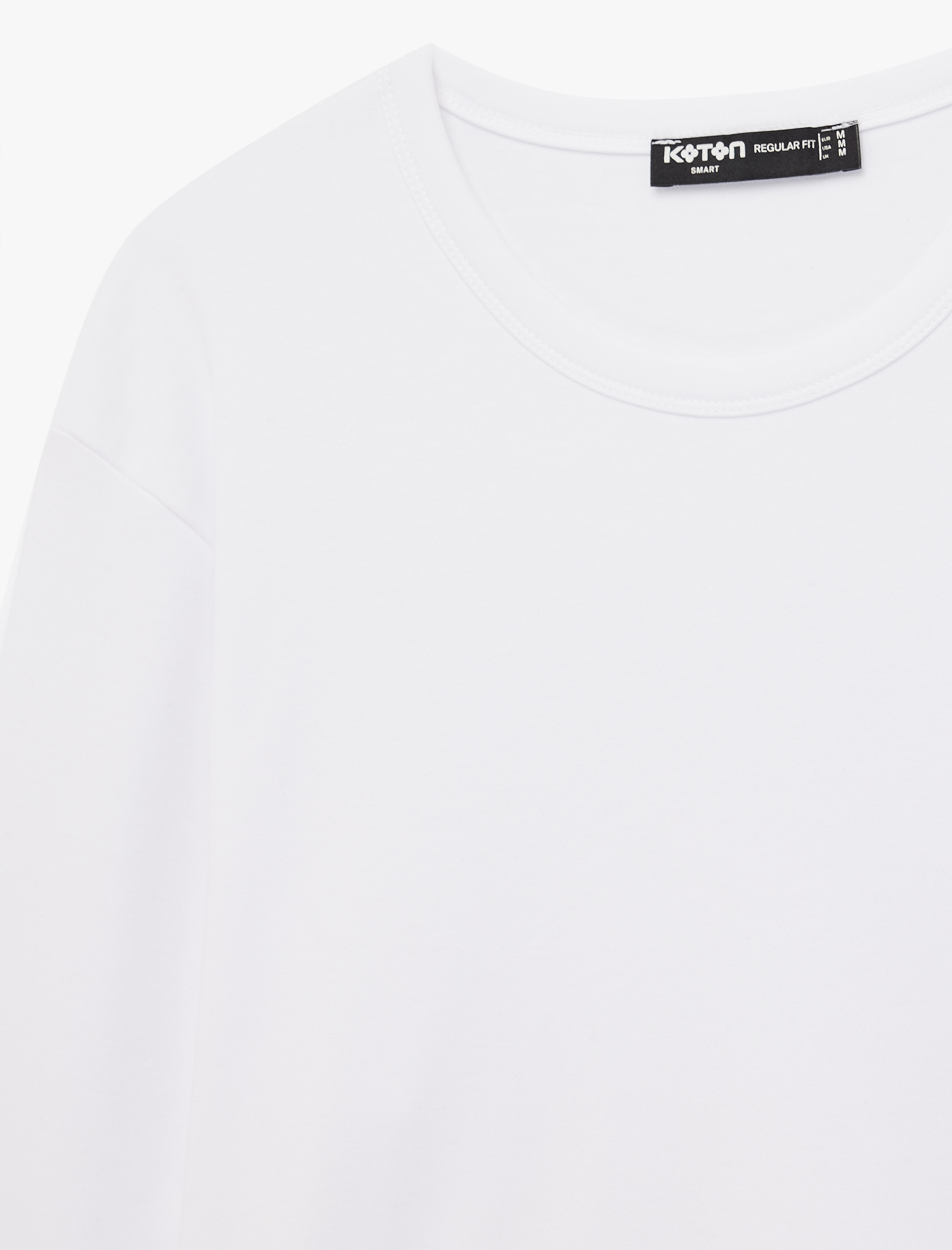   Regular Fit Pamuklu Kısa Kollu Bisiklet Yaka Tişört