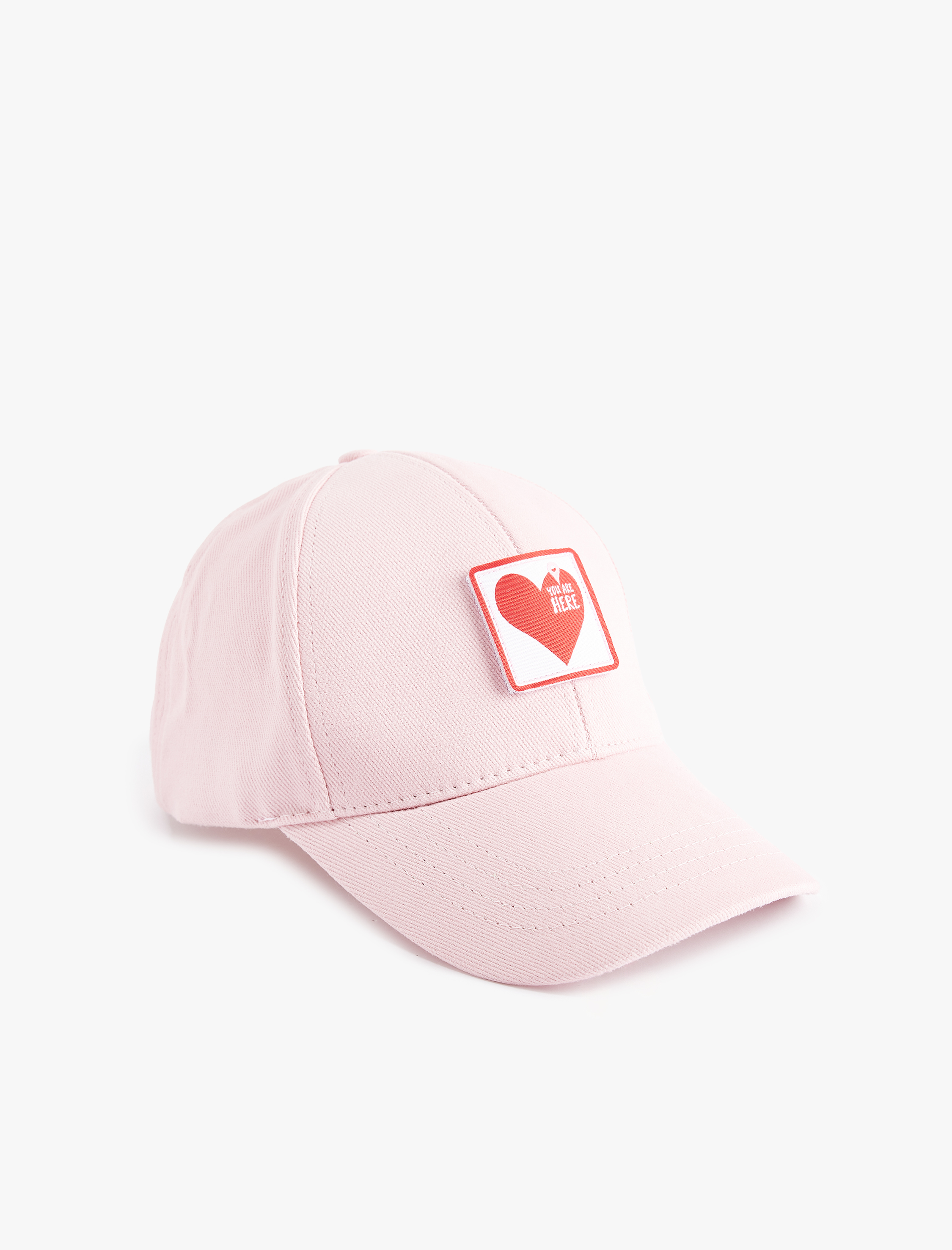  Kadın Pamuklu Kalp Aplikeli Kep Şapka