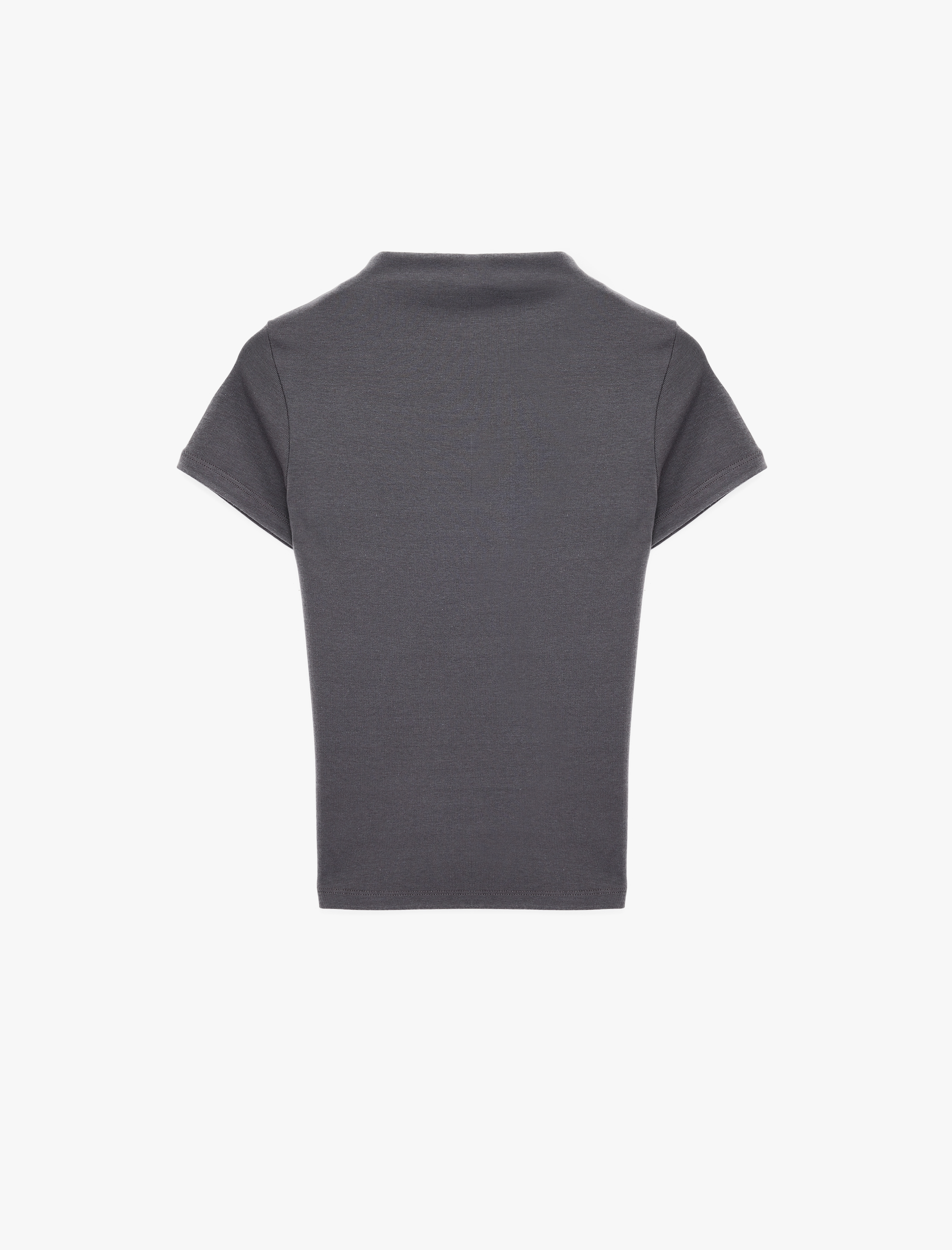   Modal Karışımlı Slim Fit Kısa Kollu Dik Yaka Tişört