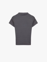 Modal Karışımlı Slim Fit Kısa Kollu Dik Yaka Tişört