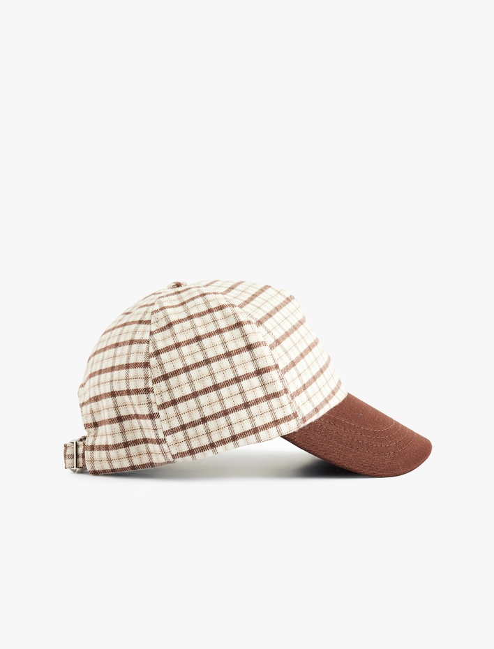 Kadın Ekoseli Kep Şapka