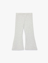 Beli Lastikli Ribanalı İspanyol Paça Tayt