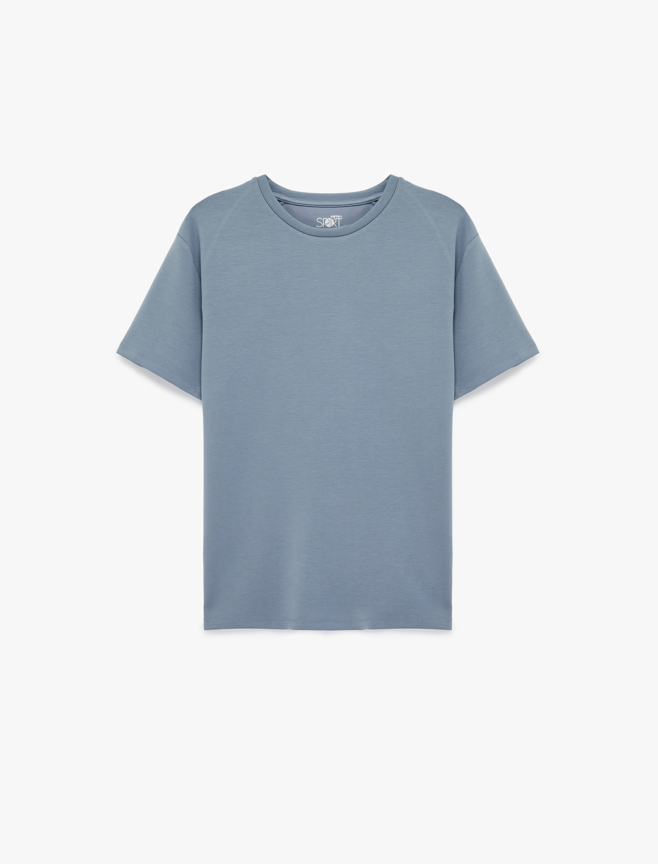   Regular Fit Kısa Kollu Viskon Karışımlı Bisiklet Yaka Basic Spor Tişört