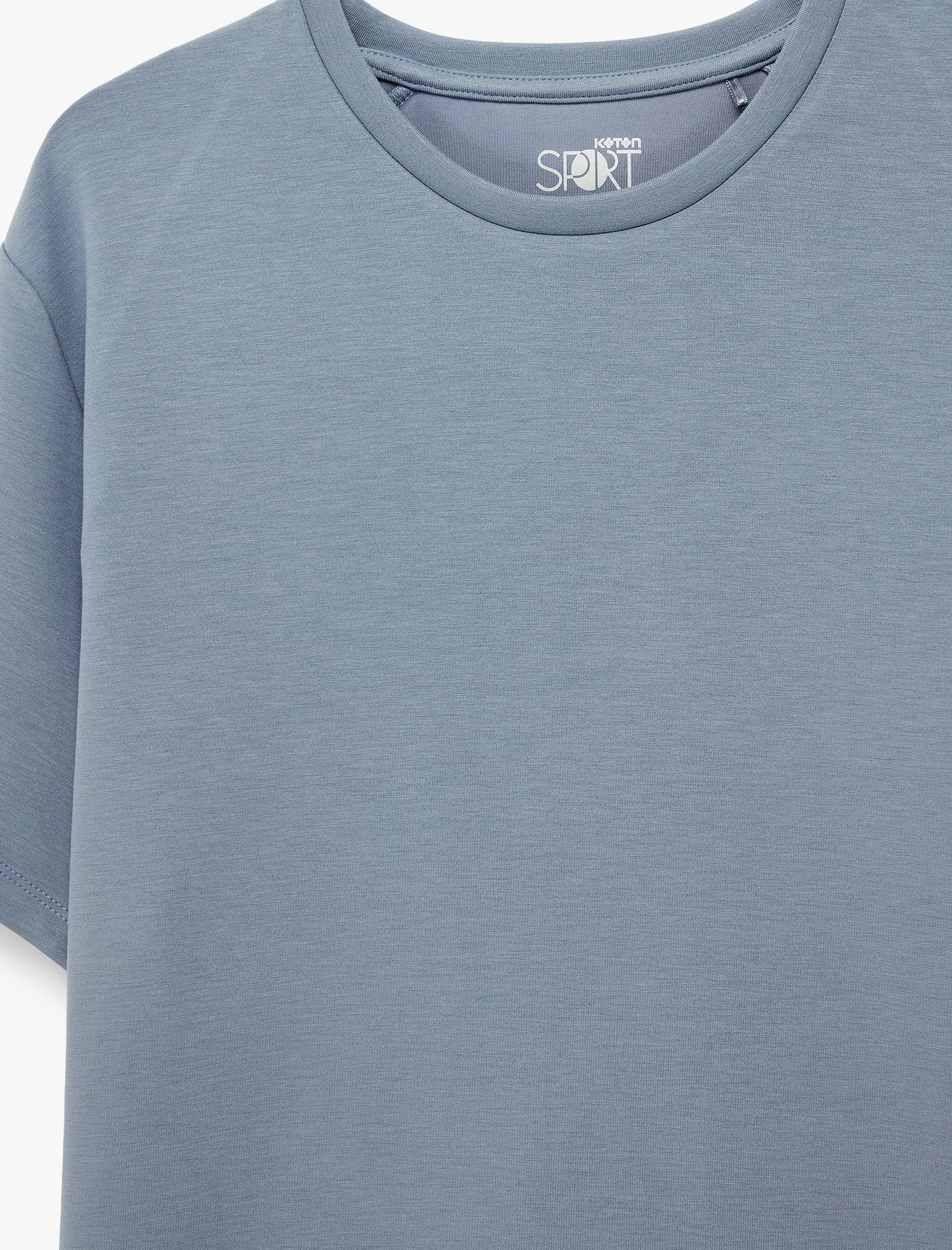   Regular Fit Kısa Kollu Viskon Karışımlı Bisiklet Yaka Basic Spor Tişört