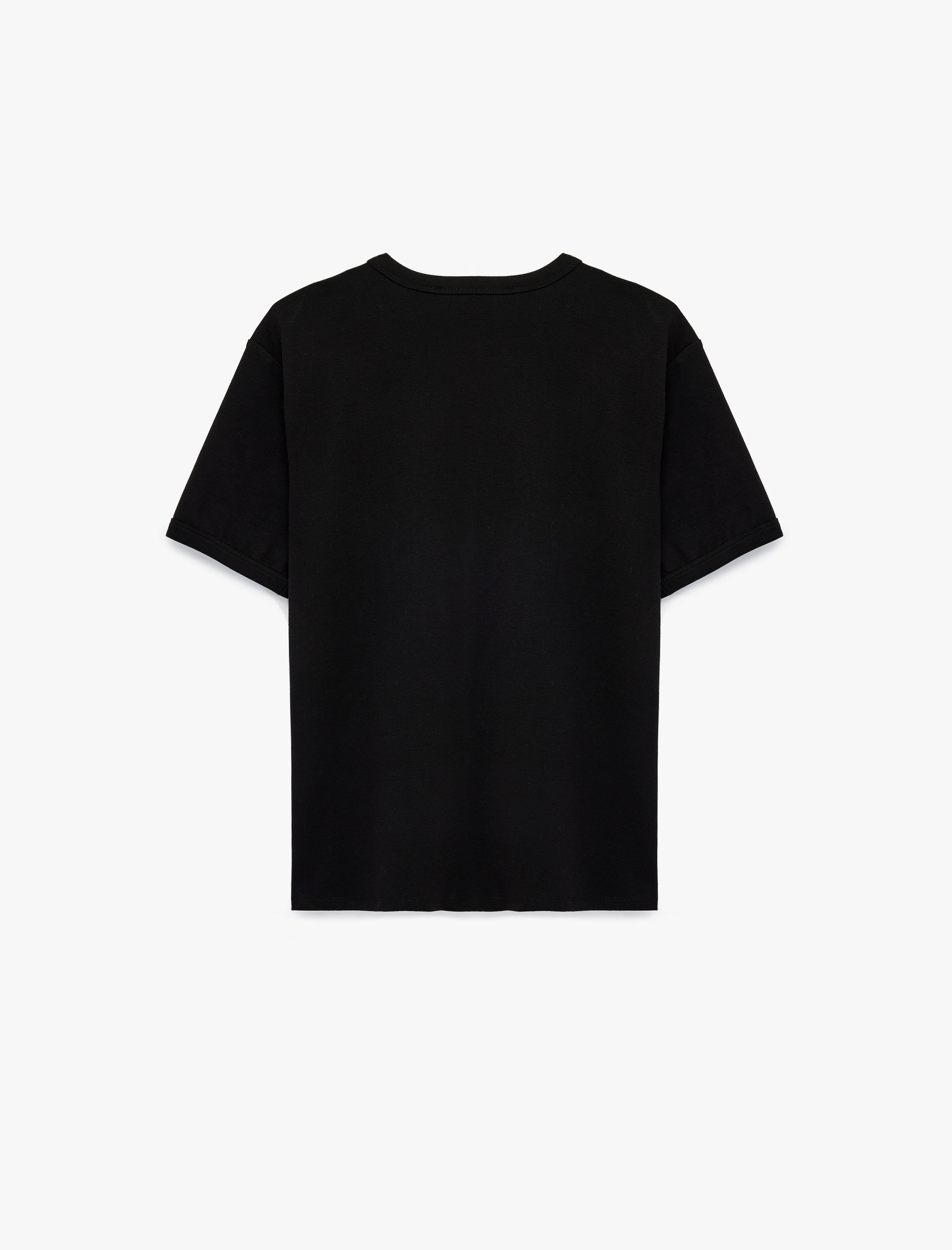   Kısa Kollu Biyeli Pamuklu Bisiklet Yaka Slim Fit Tişört