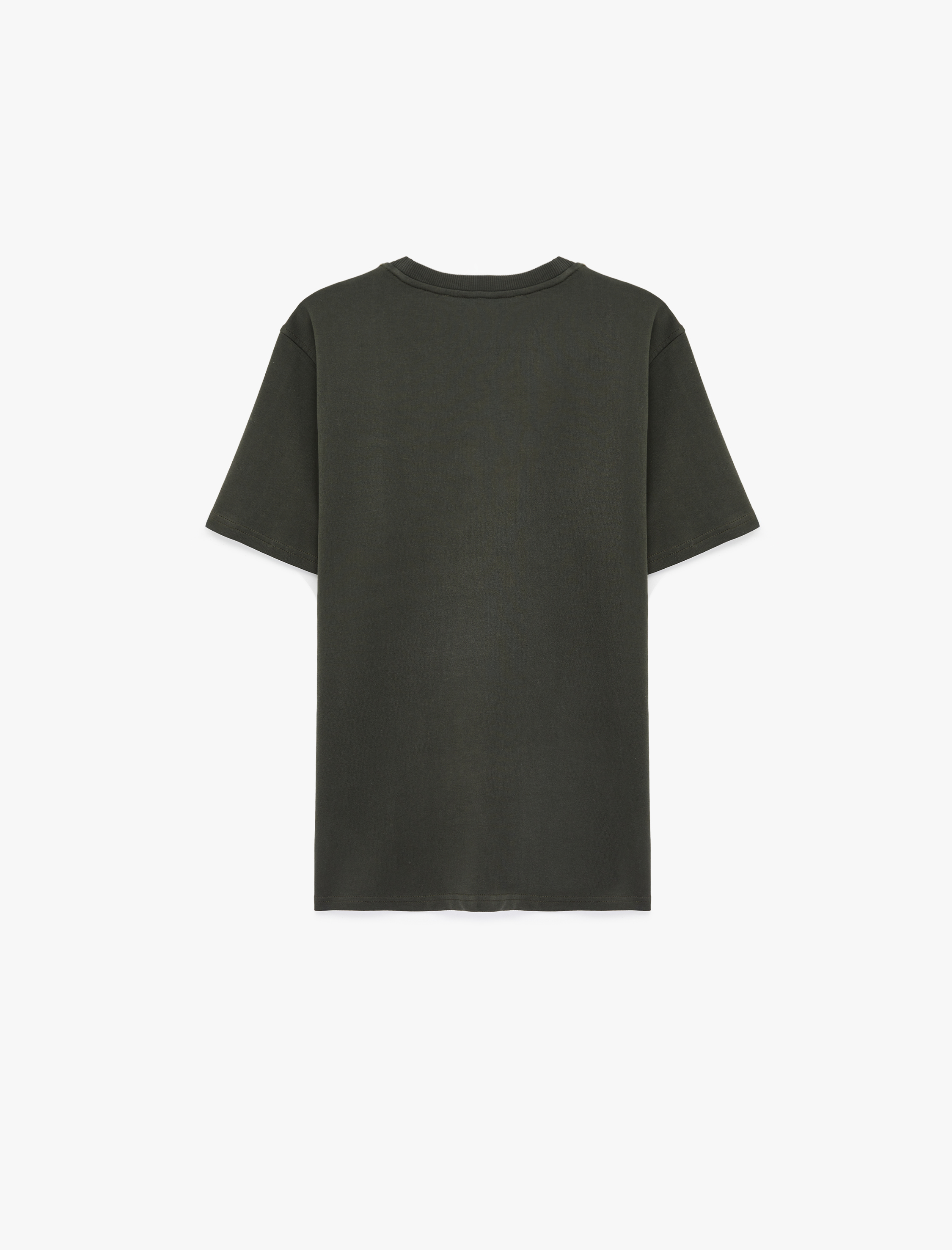   Regular Fit Kısa Kollu Bisiklet Yaka Pamuklu Basic Tişört