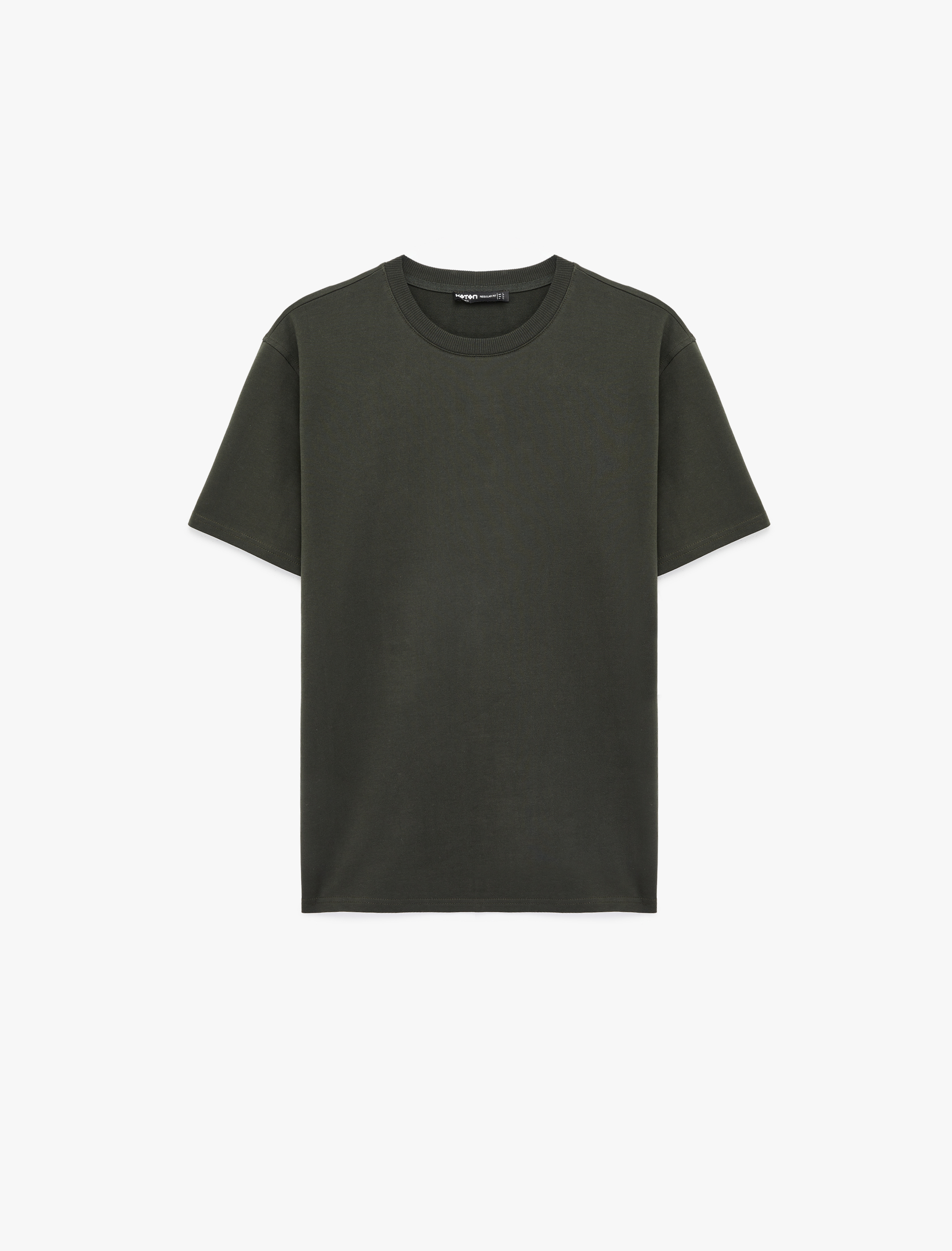   Regular Fit Kısa Kollu Bisiklet Yaka Pamuklu Basic Tişört