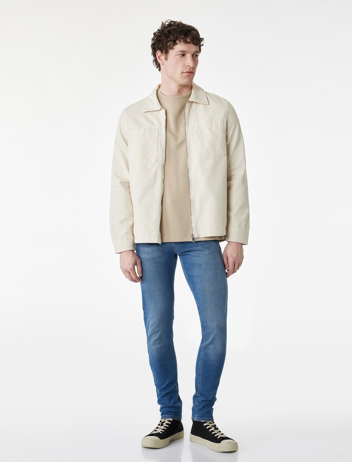  Normal Bel Pamuklu Skinny Fit Jean Pantolon - Michael Jean