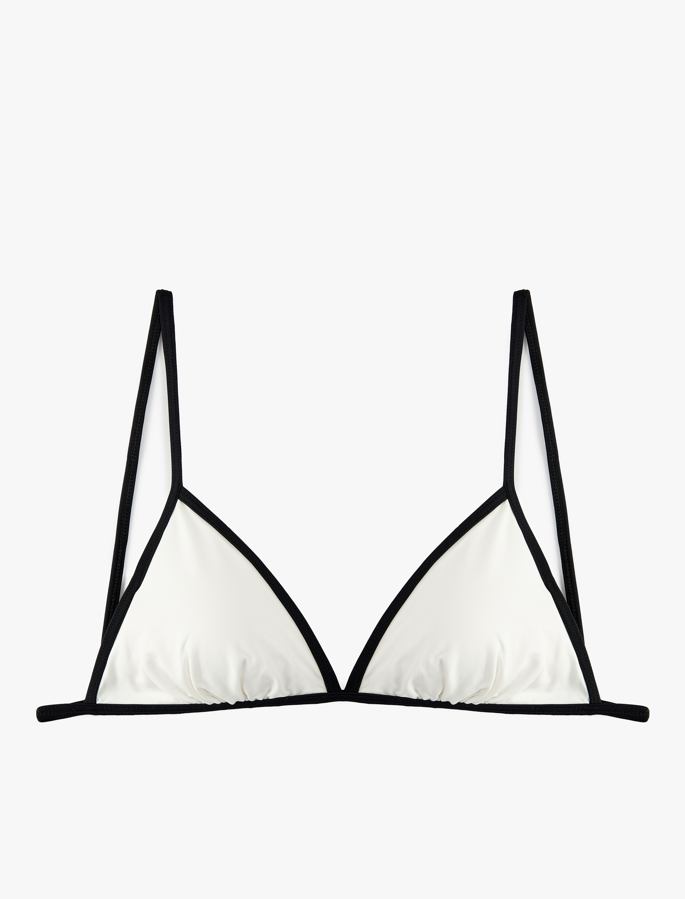   Kontrast Detaylı İpli Üçgen Bikini Üstü
