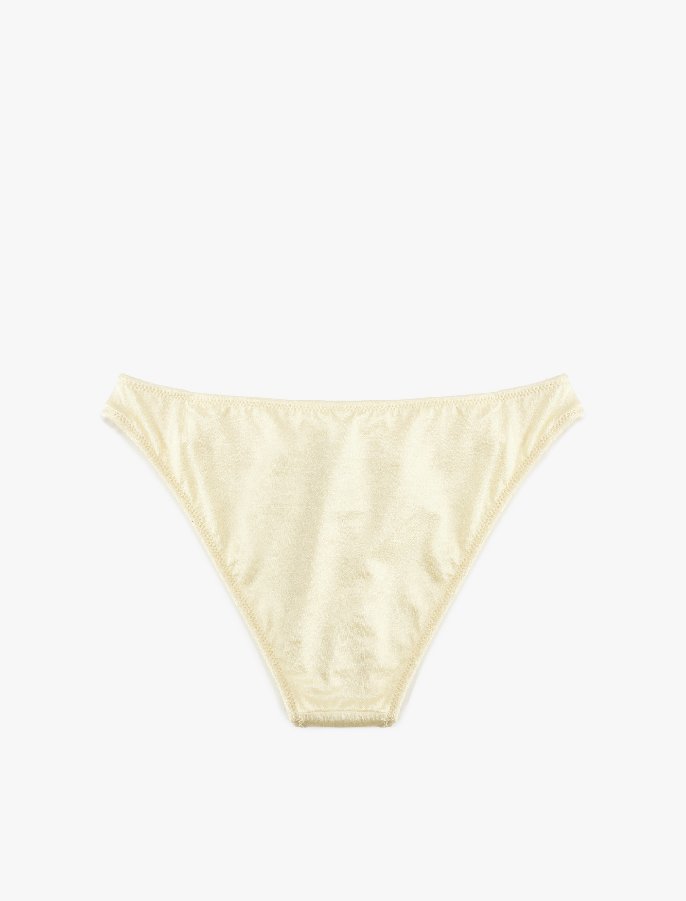   Drapeli Fiyonk Detaylı Parlak Bikini Altı