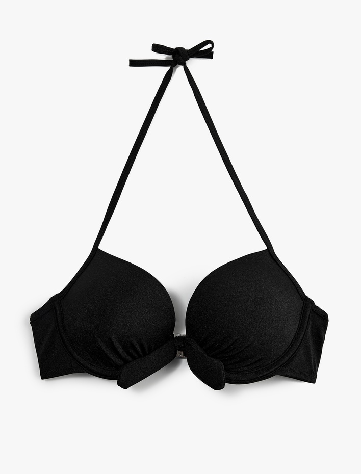  Kalp Yaka Fiyonklu Push-Up Bikini Üstü