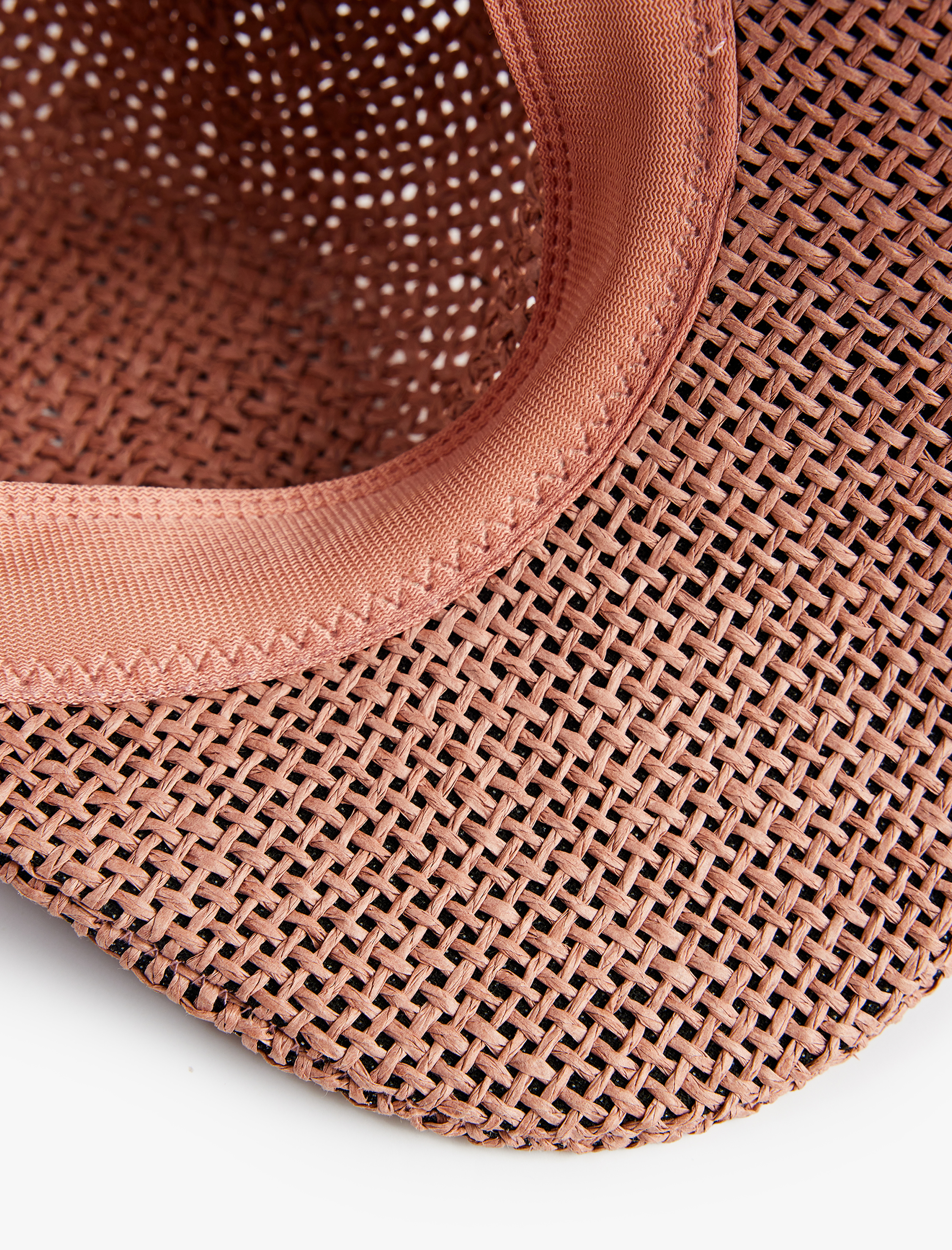  Kadın Kurdele Detaylı Hasır Kep Şapka