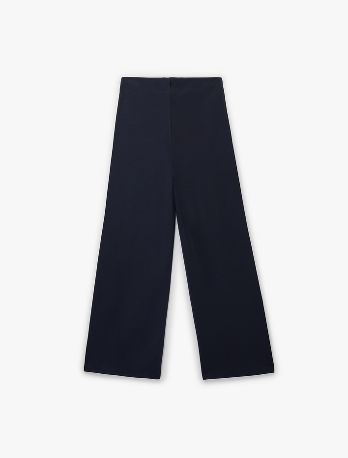  Yanları Çizgili Geniş Paça Pantolon