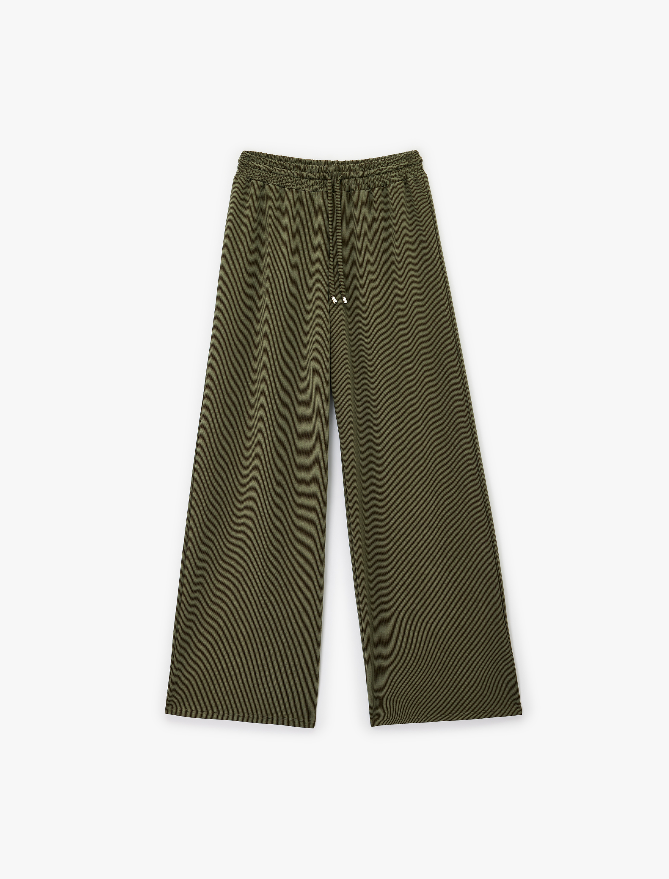   Beli Lastikli Bağcıklı Bol Paça Eşofman Altı