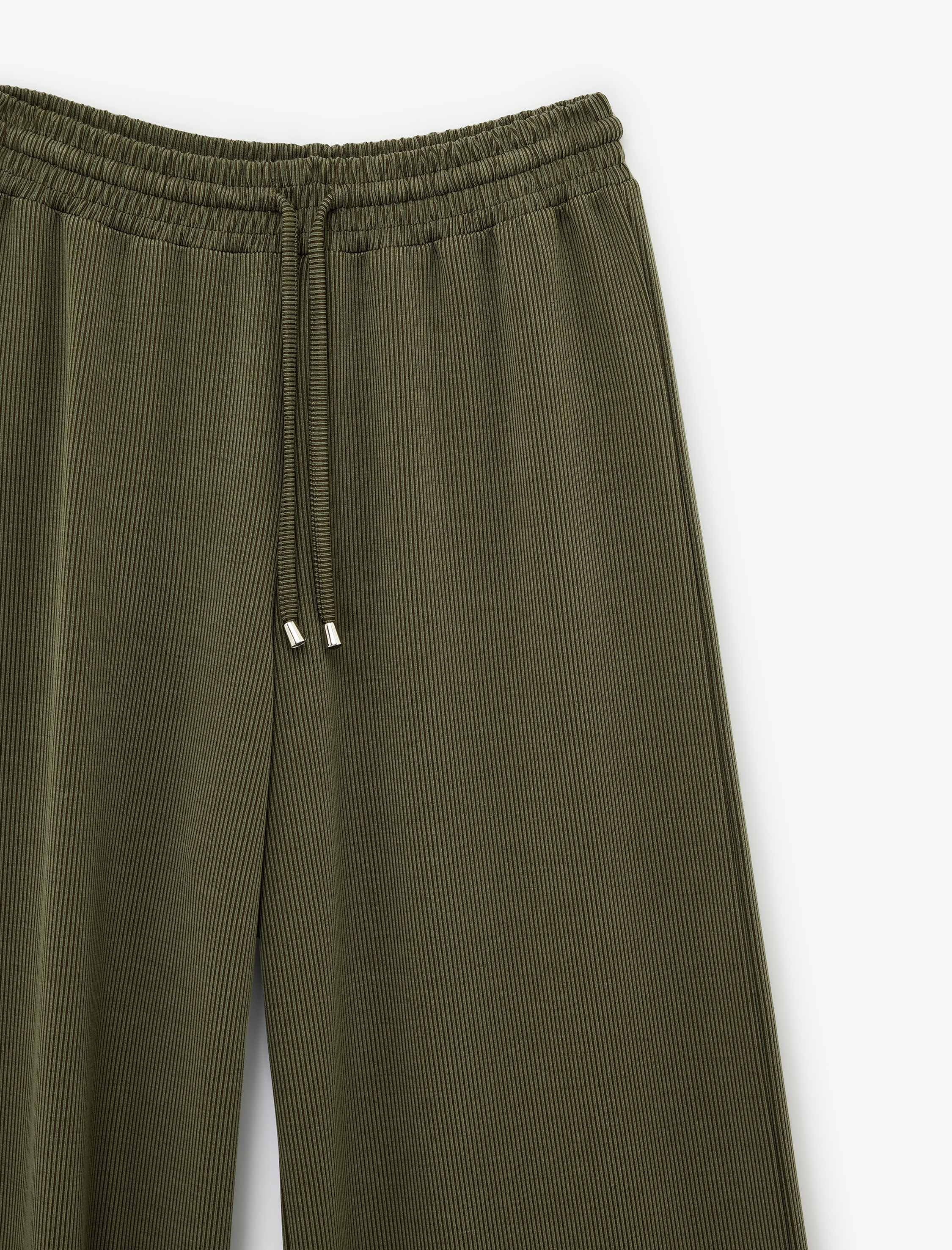   Beli Lastikli Bağcıklı Bol Paça Eşofman Altı