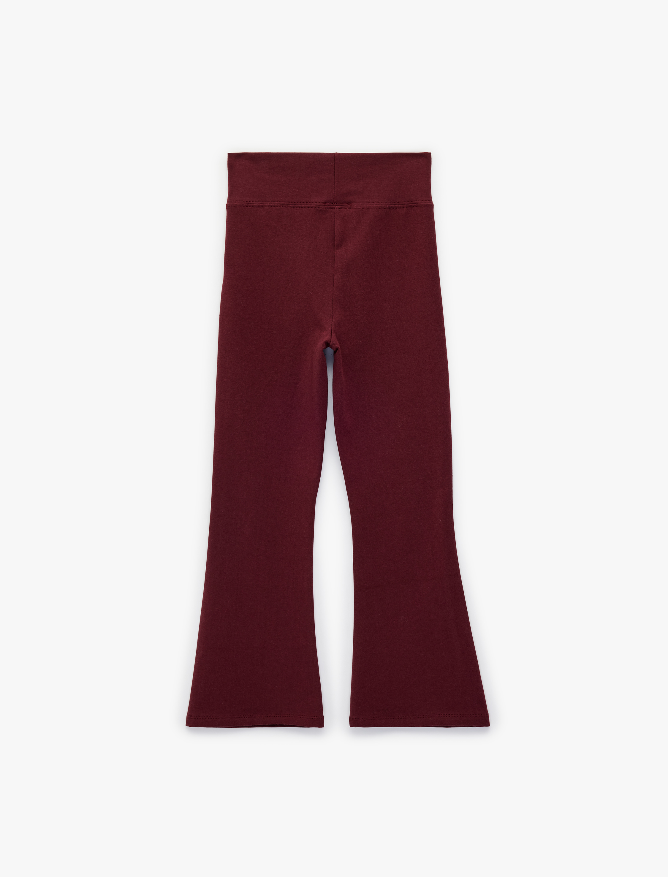  Kız Çocuk Pamuklu Slim Fit Nakış Detaylı İspanyol Paça Tayt