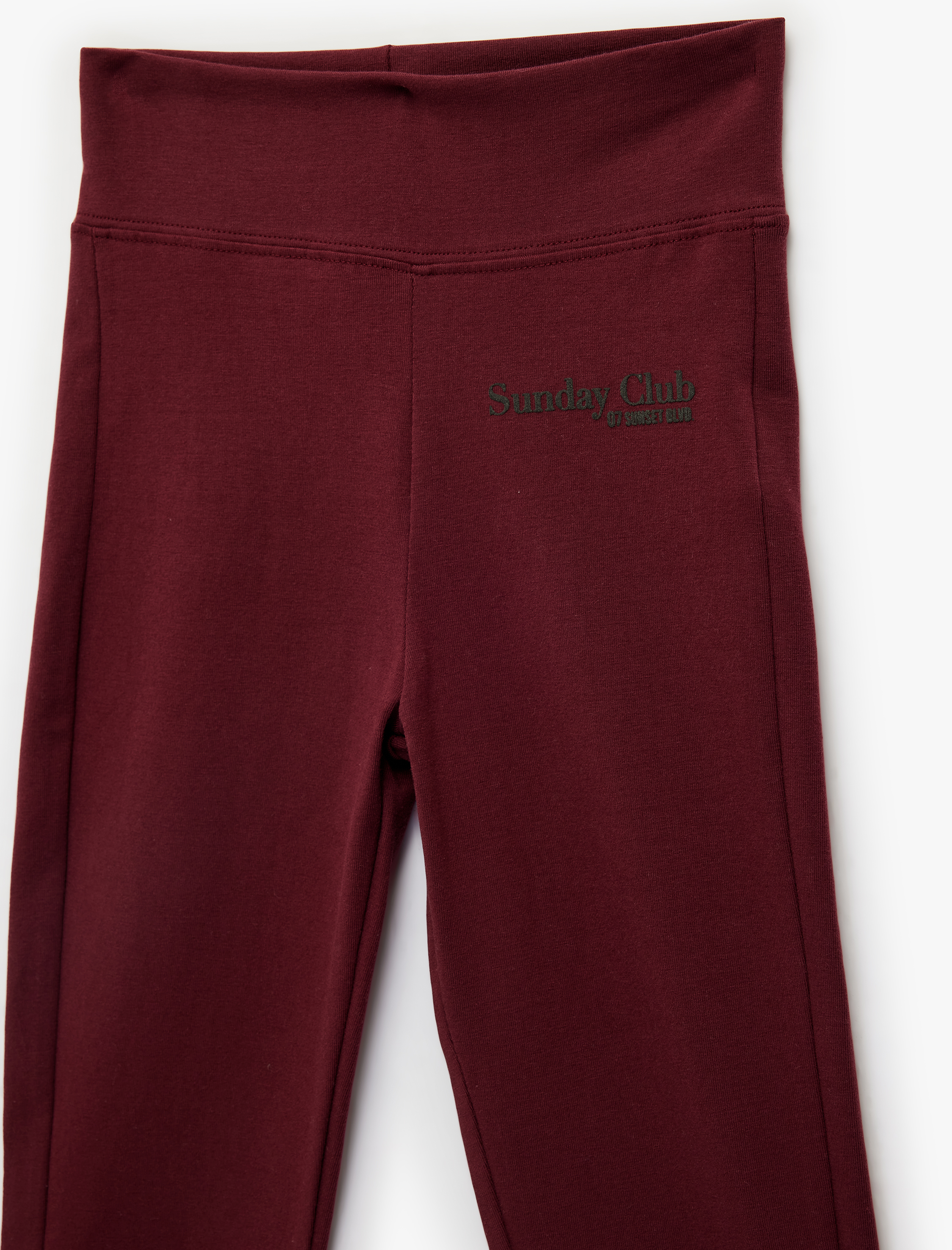  Kız Çocuk Pamuklu Slim Fit Nakış Detaylı İspanyol Paça Tayt