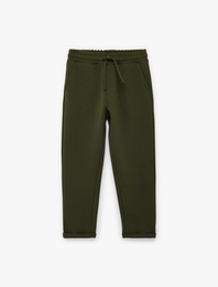 Beli Bağcıklı Cep Detaylı Jogger Pantolon