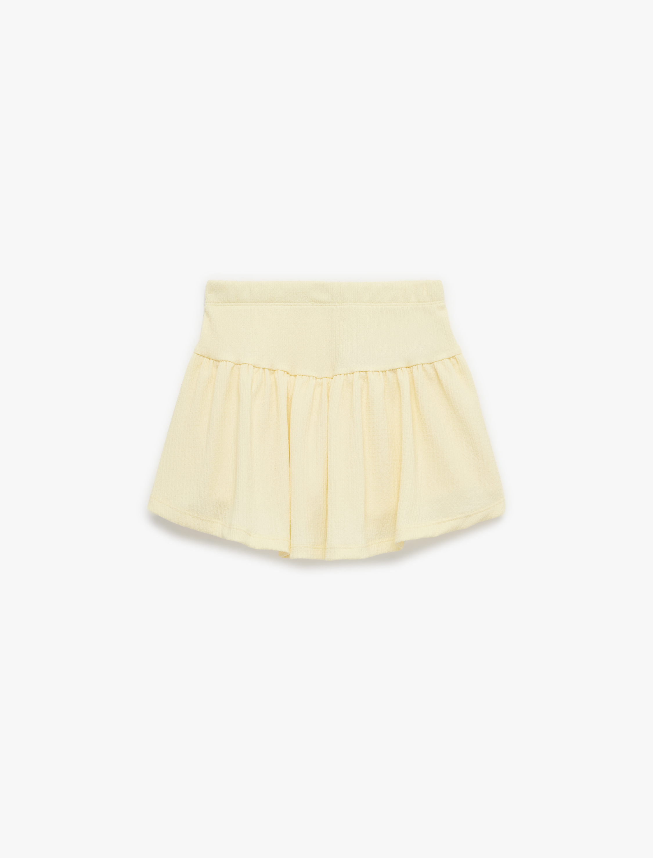  Kız Çocuk Bürümcük Kumaş Volanlı Şortlu Etek