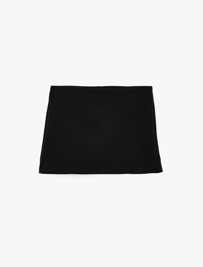  Slim Fit A Kesim Mini Şort Etek