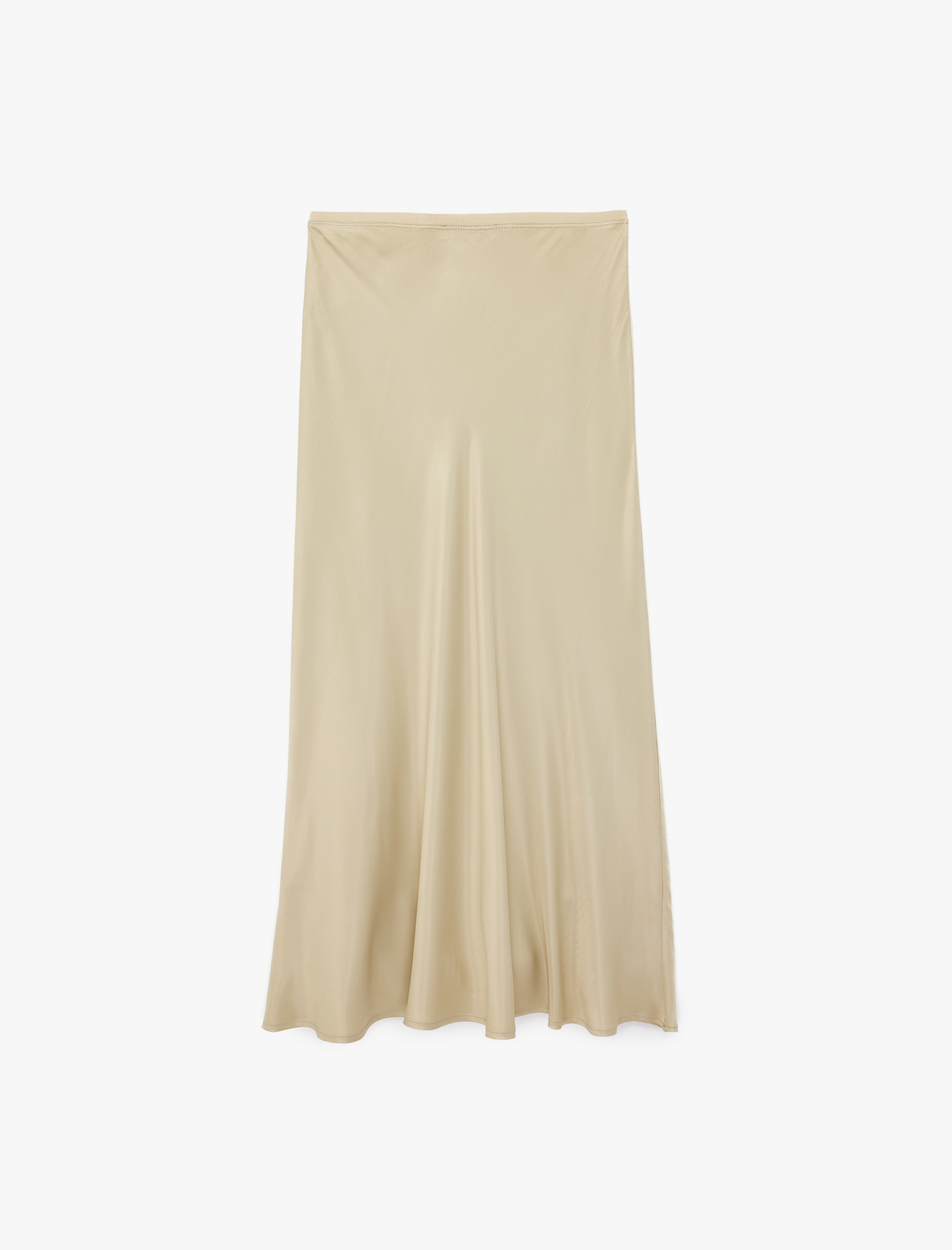   Standart Bel Midi Boy Saten Kloş Etek