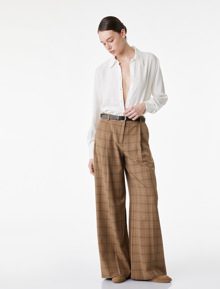  Regular Fit Düğmeli Viskon Karışımlı Klasik Yaka Uzun Kollu Gömlek