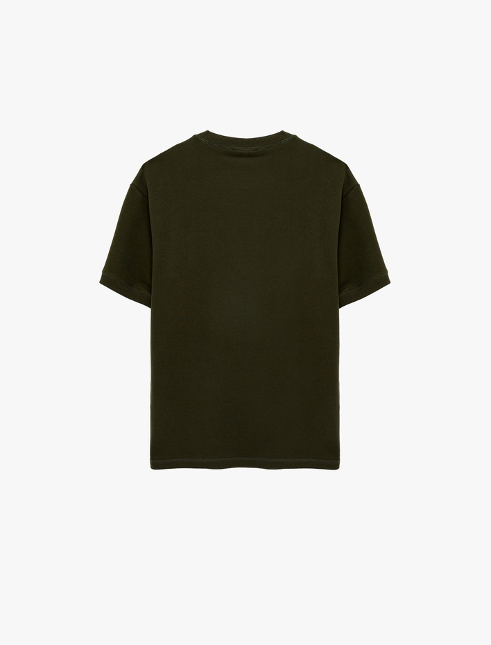  Kısa Kollu Bisiklet Yaka Basic Oversize Tişört