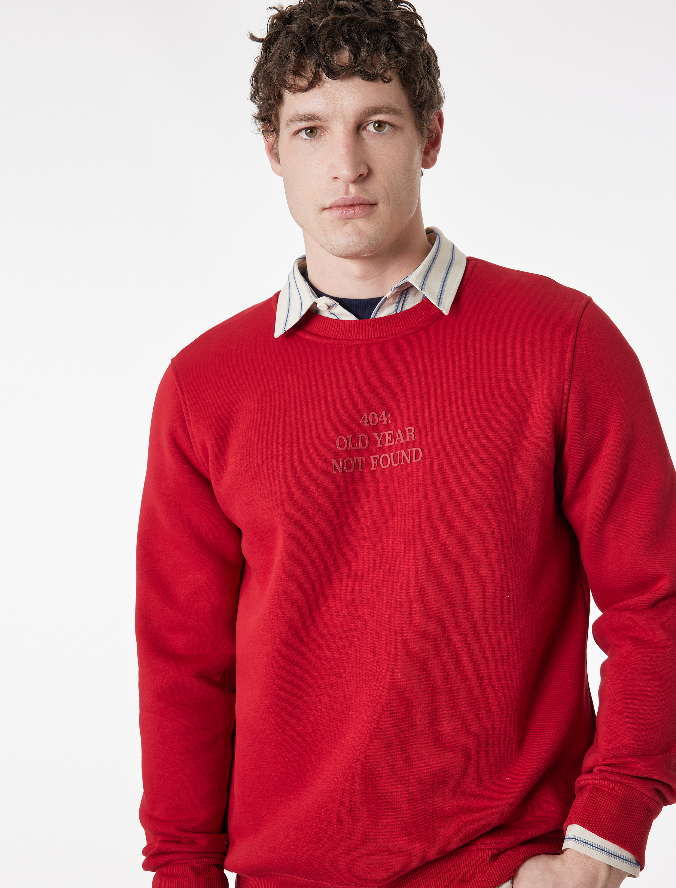 Uzun Kollu Şardonlu Yarım Fermuarlı Sweatshirt - Görsel 2