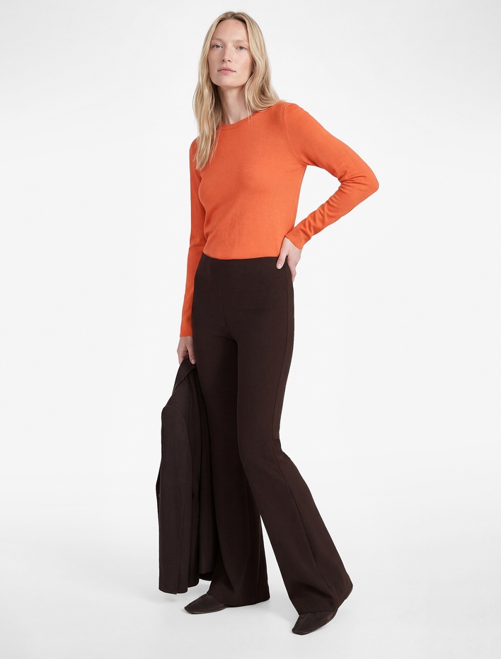  Modal Kumaş Yüksek Bel Geniş İspanyol Paça Pantolon