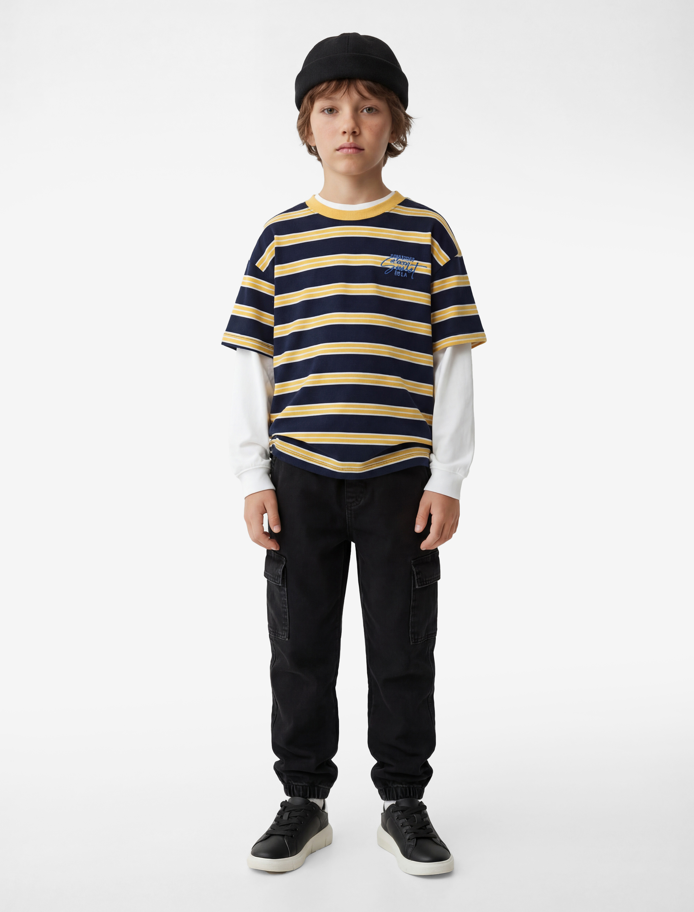  Erkek Çocuk Pamuklu Kargo Cepli Jogger Jean Pantolon