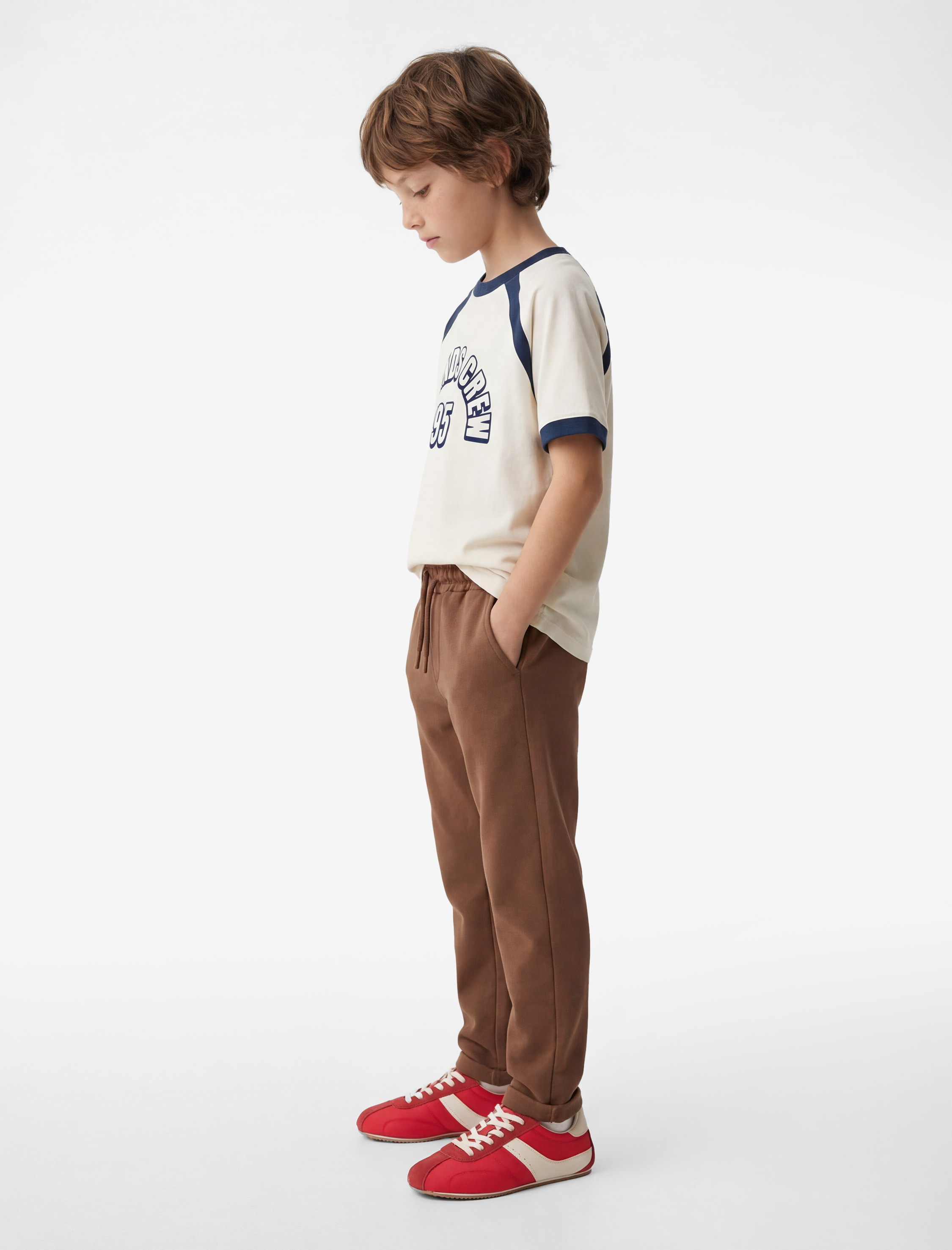  Erkek Çocuk Beli Bağlamalı Cepli Basic Eşofman Altı