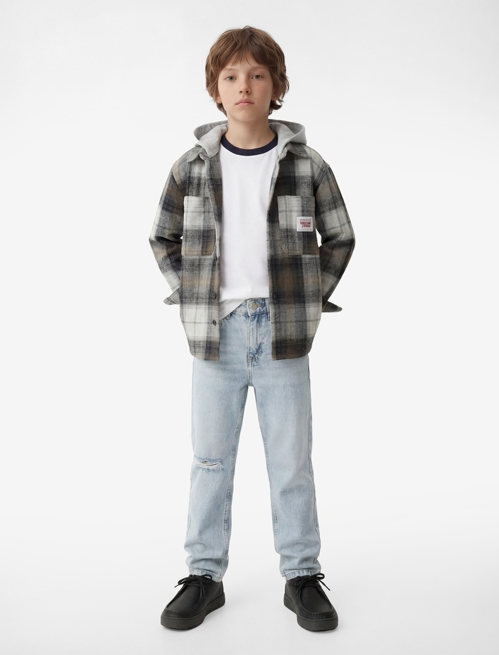 Erkek Çocuk Pamuklu Beli Ayarlanabilir Lastikli Denim Pantolon