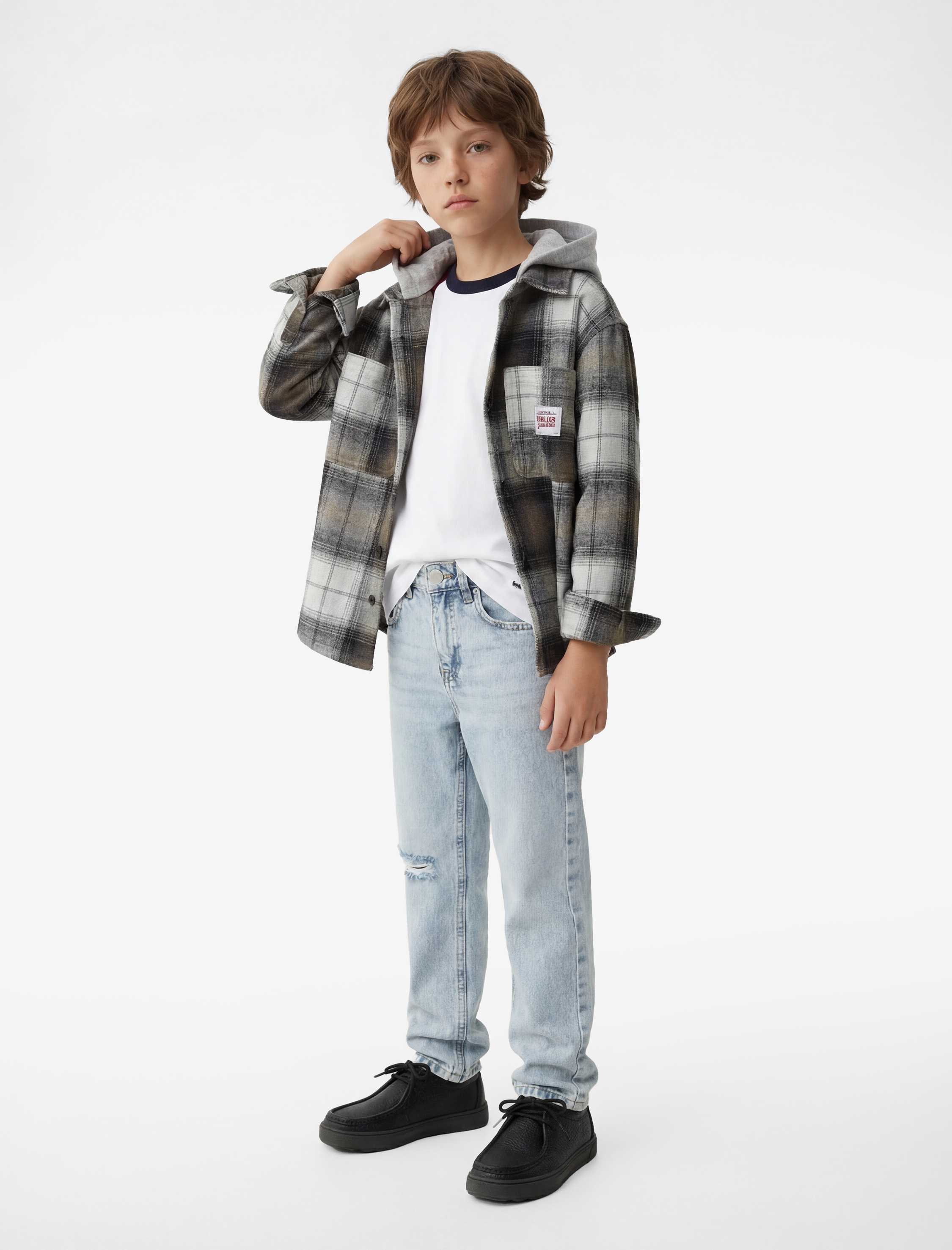  Erkek Çocuk Pamuklu Beli Ayarlanabilir Lastikli Denim Pantolon