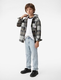 Pamuklu Beli Ayarlanabilir Lastikli Denim Pantolon