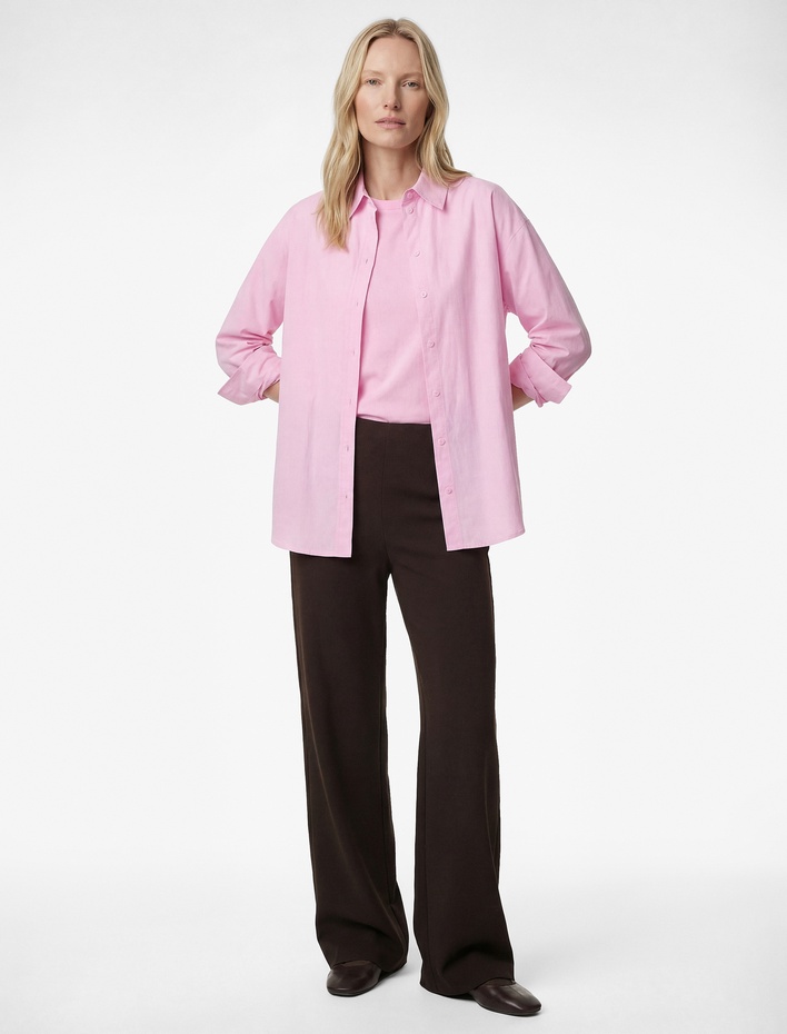  Regular Fit Düz Geniş Paça Pantolon