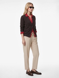 Slim Fit Beli Bağlamalı Cepli Havuç Kesim Pantolon