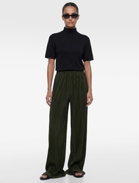 Yüksek Bel Geniş Paça Piliseli Pantolon