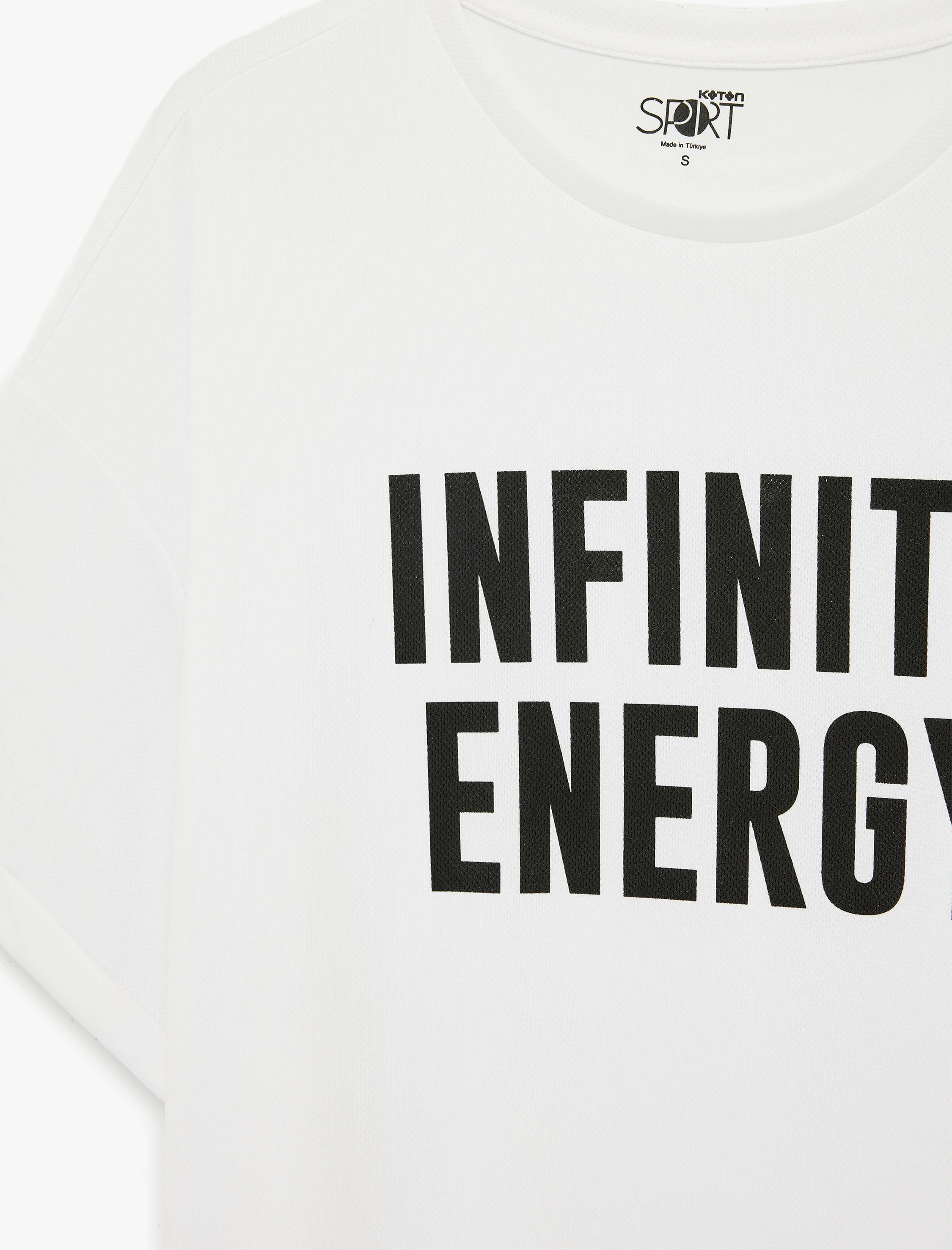   Yarım Kollu Bisiklet Yaka Baskılı Oversize Spor Tişört